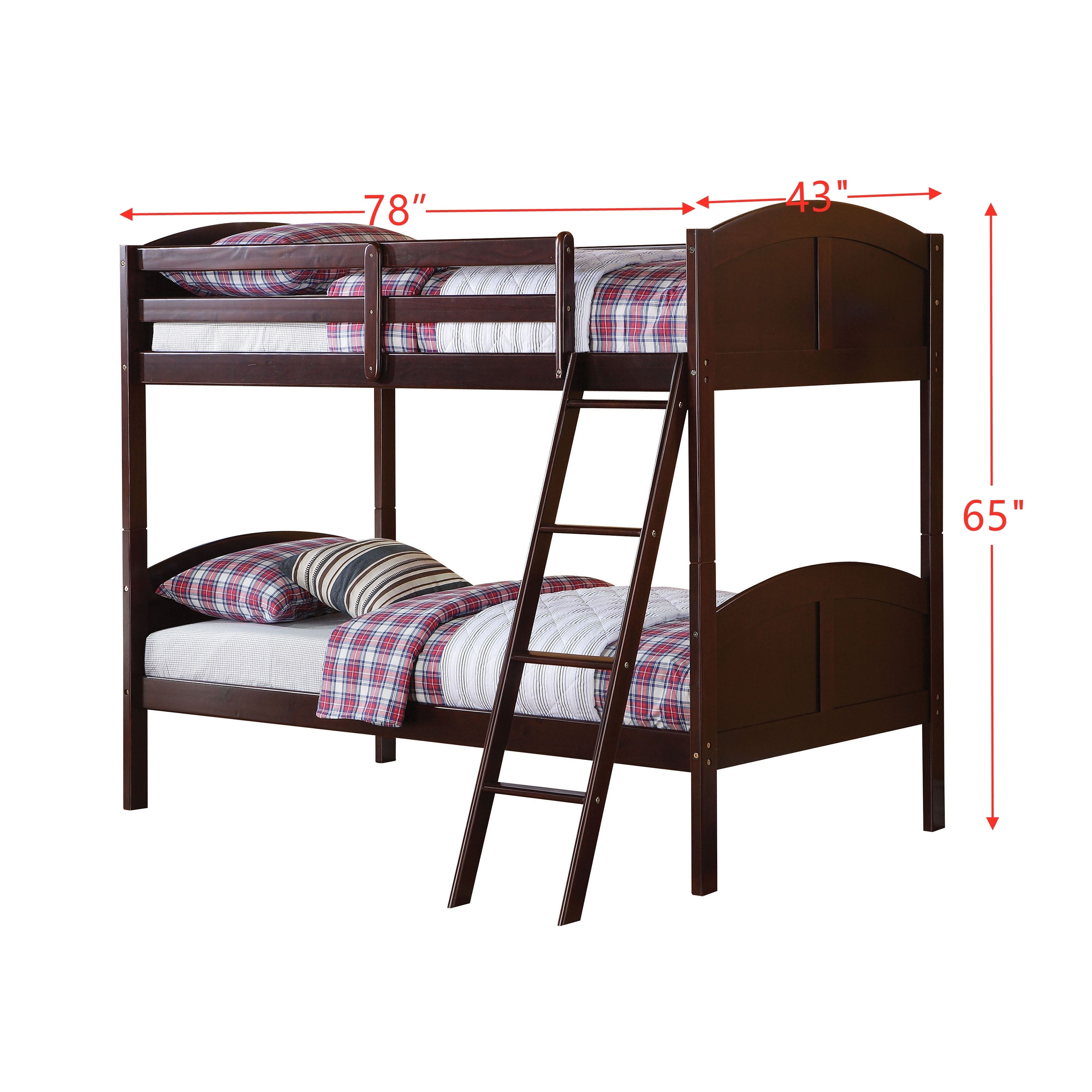 ACME Toshi Bunk Bed (Twin/Twin) in Espresso 37010