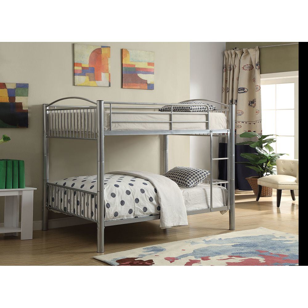 ACME Cayelynn Bunk Bed (Full/Full) in Silver 37390SI