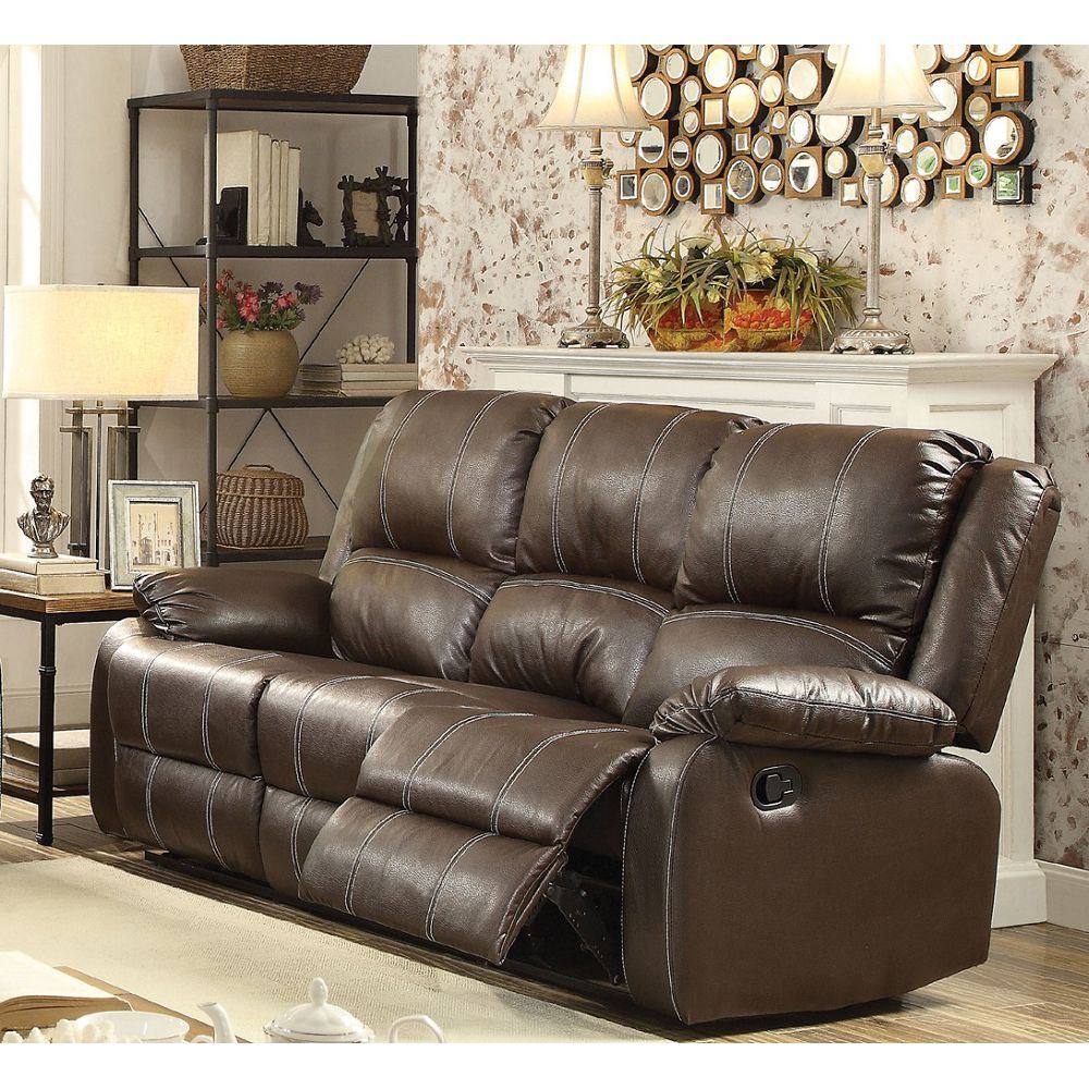 ACME Zuriel Sofa (Motion) in Brown PU 52280