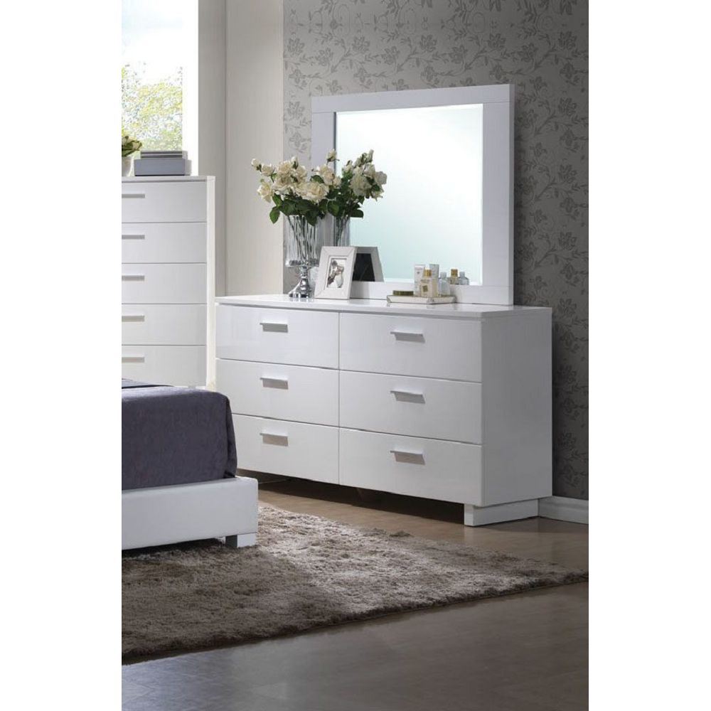 ACME Lorimar Dresser in White & Chrome Leg 22635