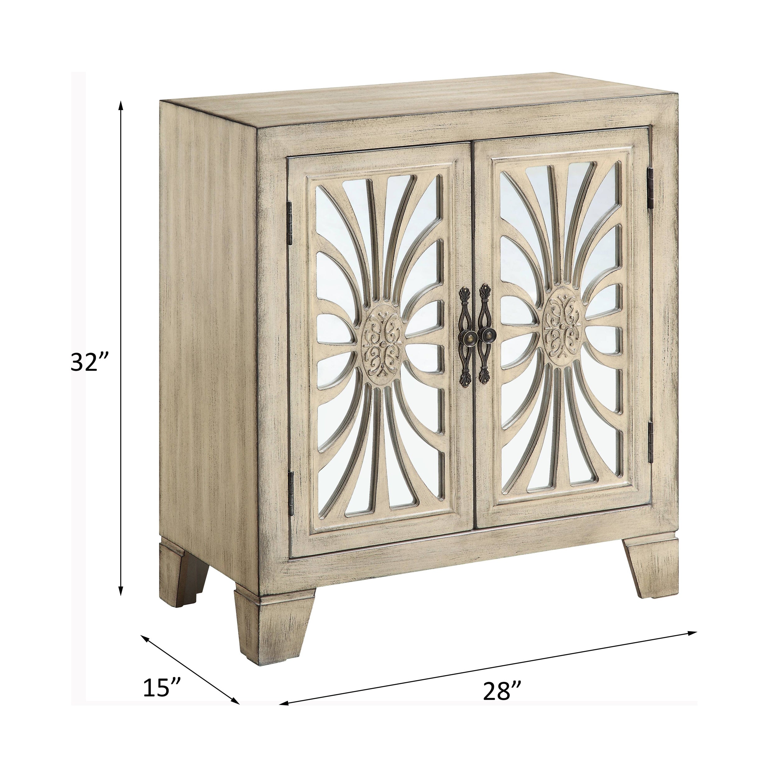 ACME Nalani Console Table in Antique White Finish AC00197