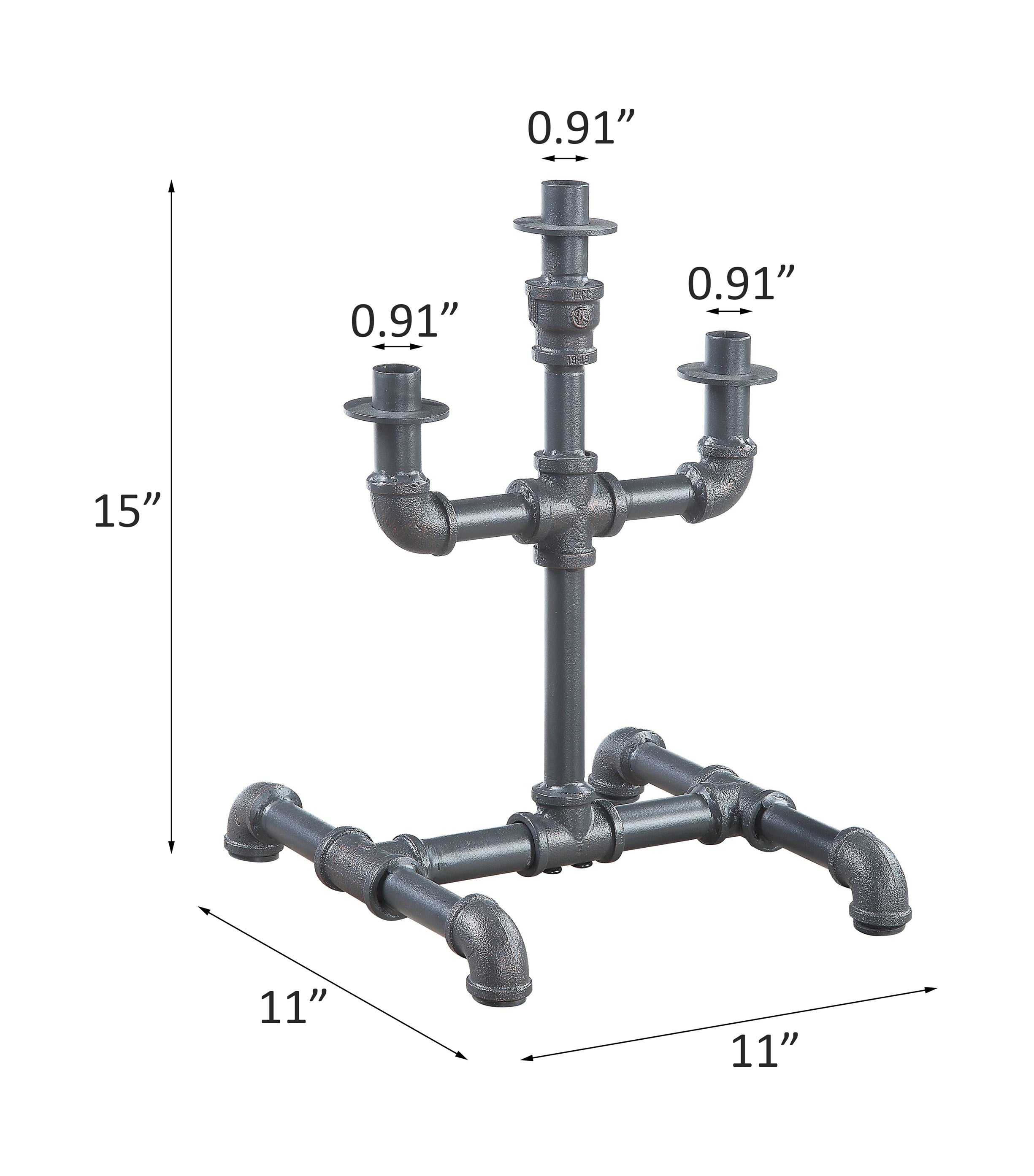 ACME Brantley Candleholder in Sandy Gray Finish AC00433