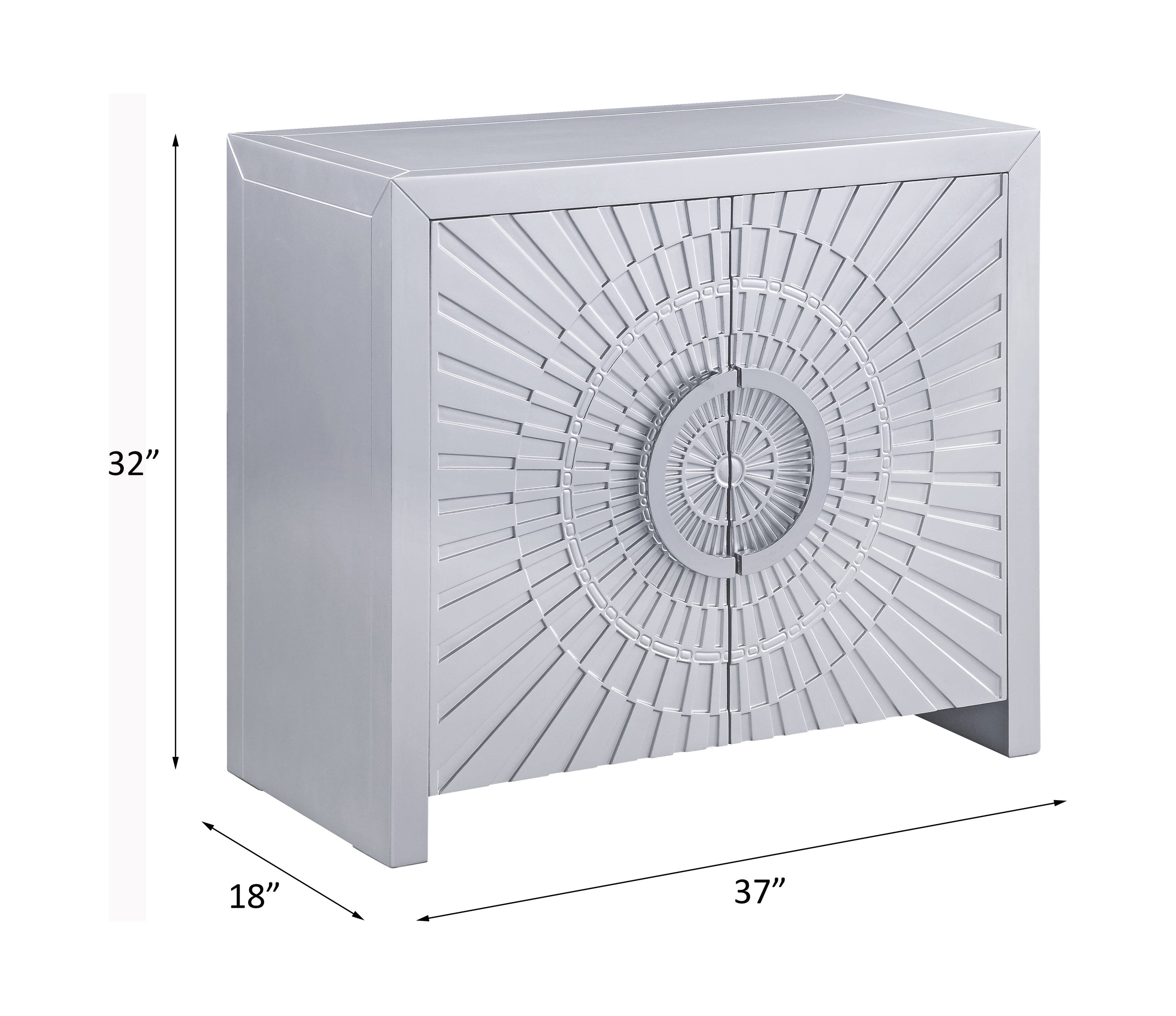 ACME Cicero Console Table in Platinum Finish AC00282