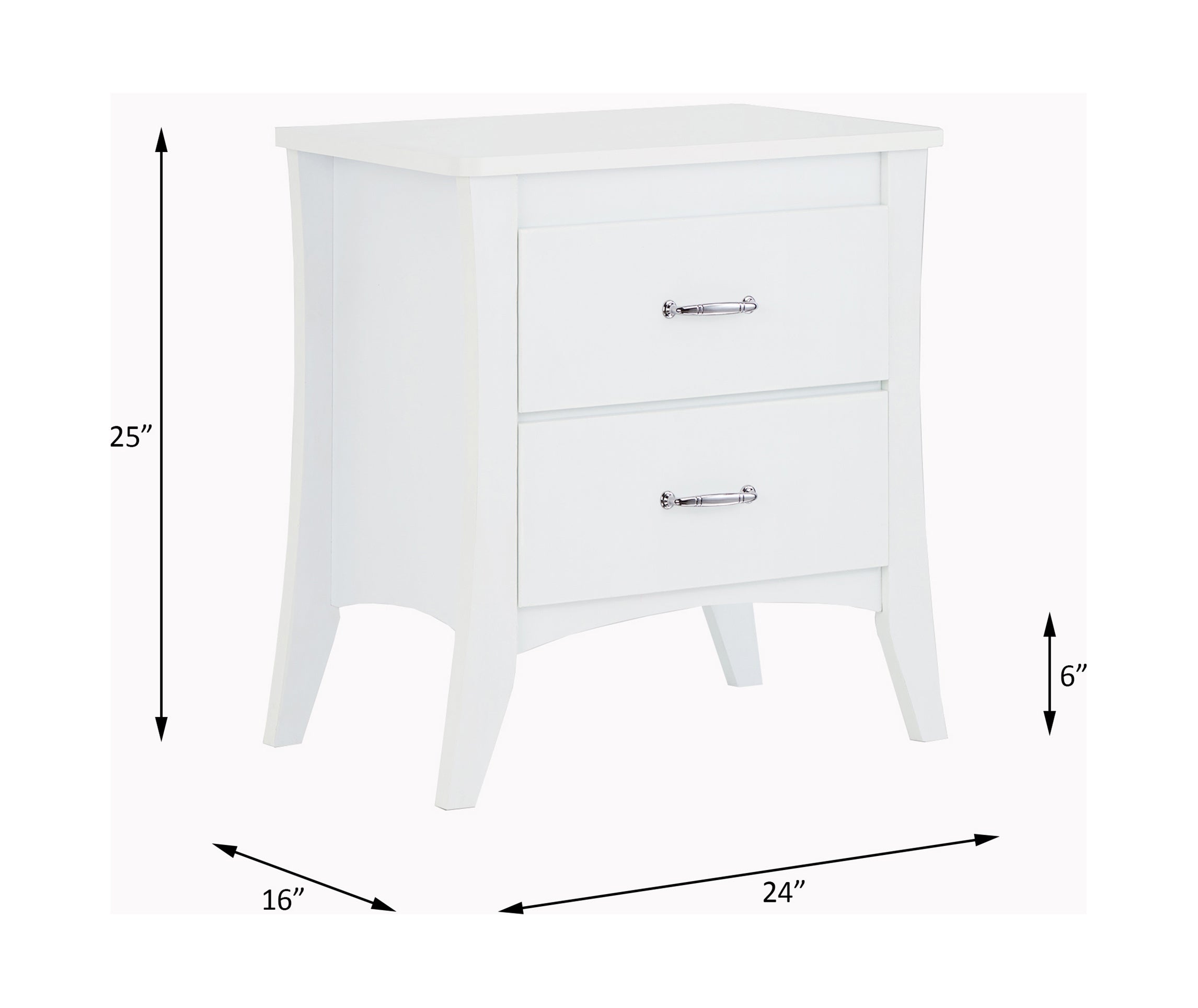 ACME Babb Night Table in White 97264