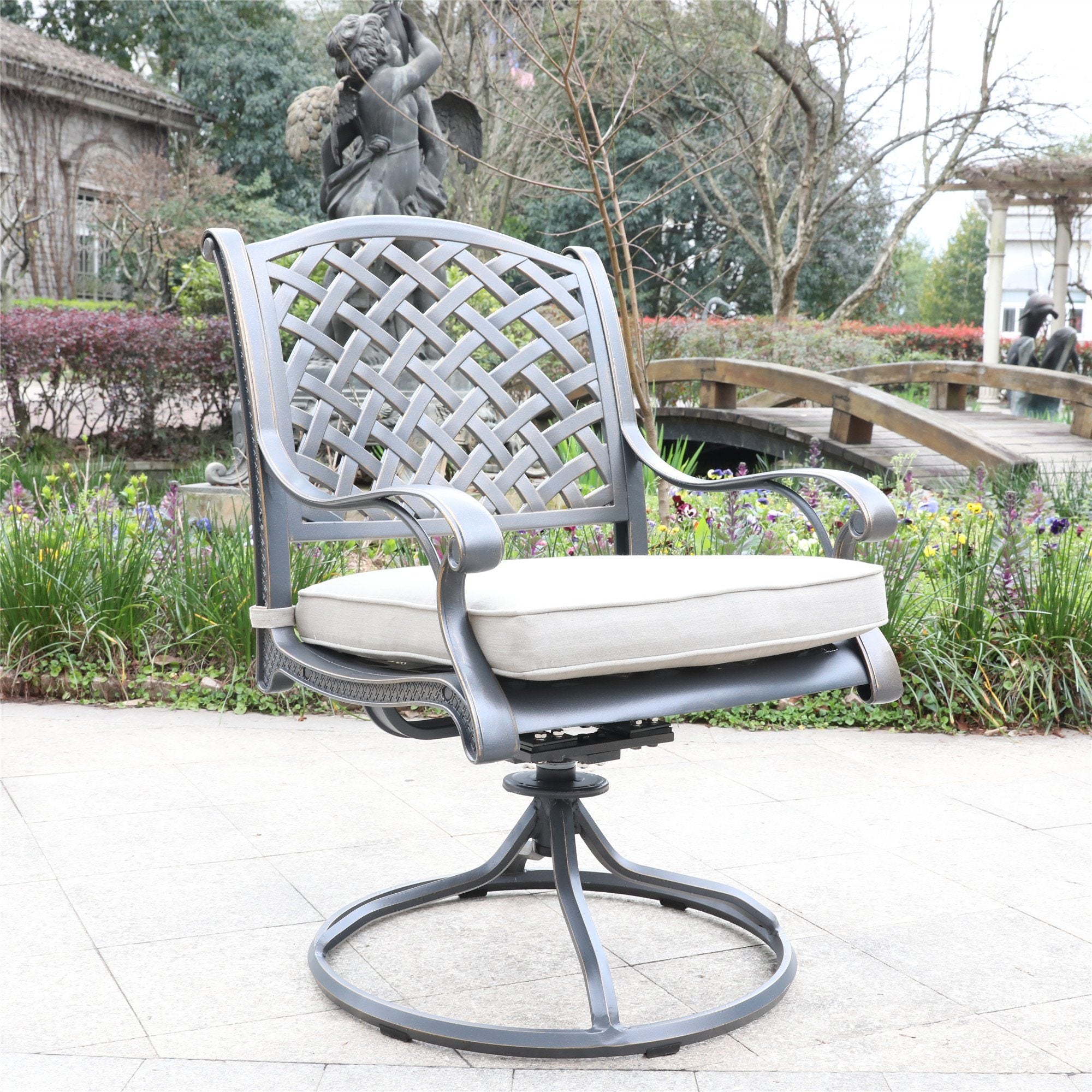 Dining Swivel Rocker; Sand Dollar; Set of 2