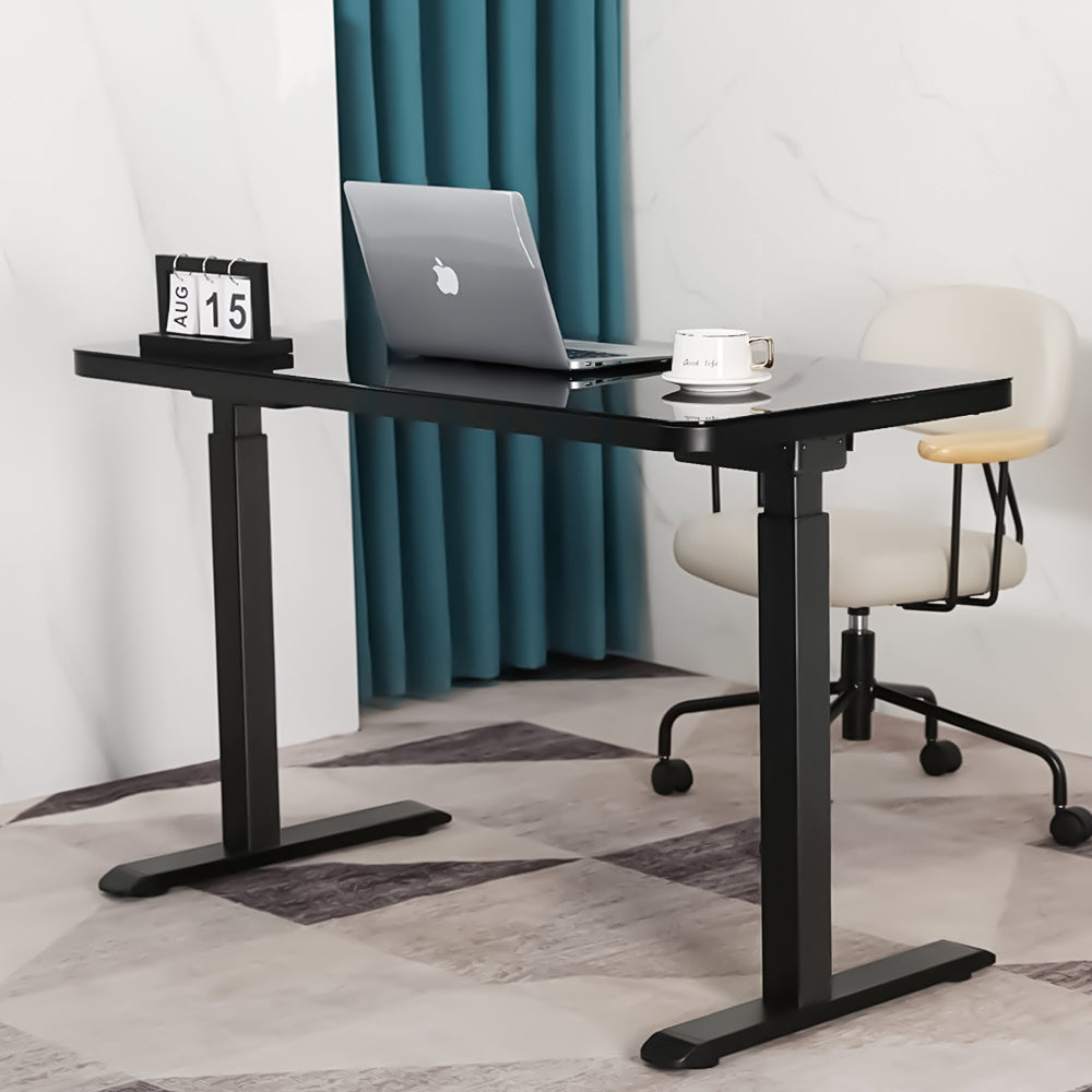 Glass tabletop standing desk
Black