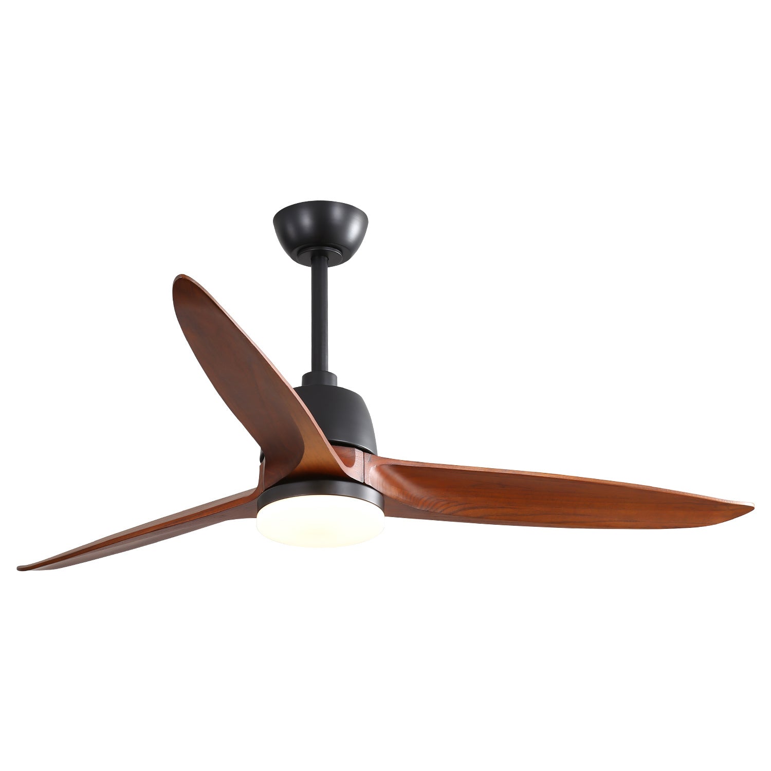 56 Inch Ceiling Fan Light With 6 Speed Remote Energy-saving DC Motor Matte Black