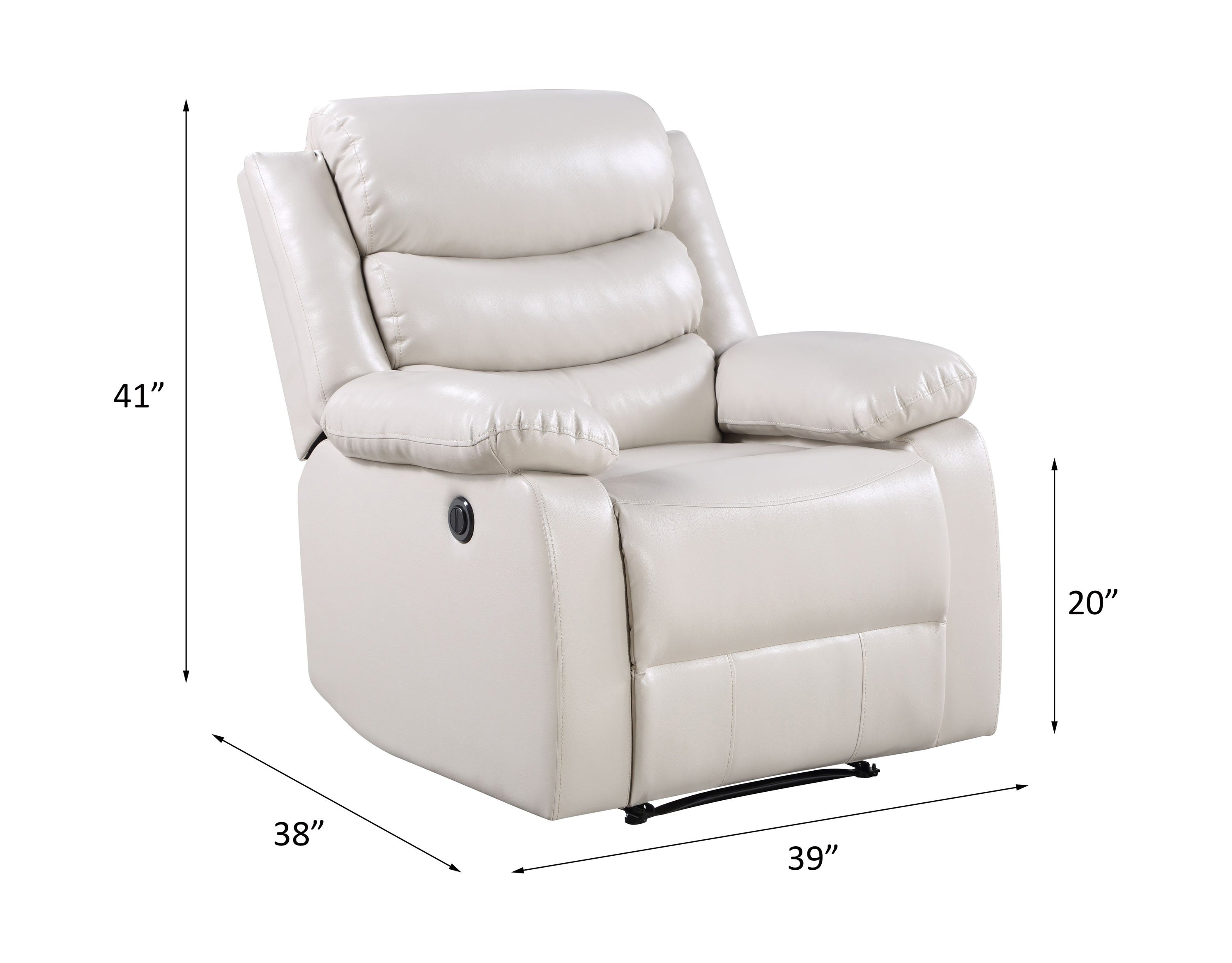 ACME Eilbra Power Recliner, Beige PU 56911