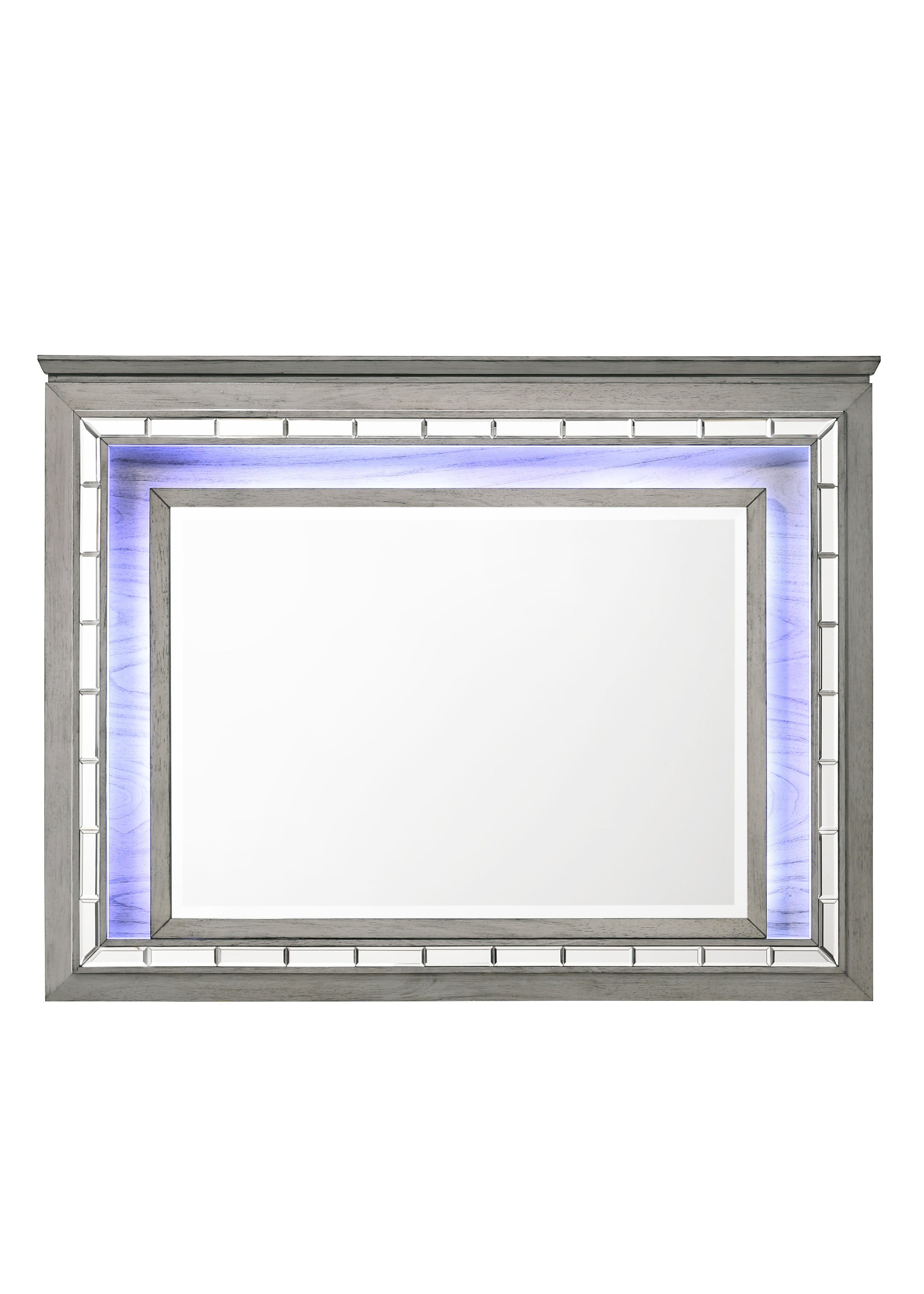 ACME Antares Mirror (LED), Light Gray Oak 21824