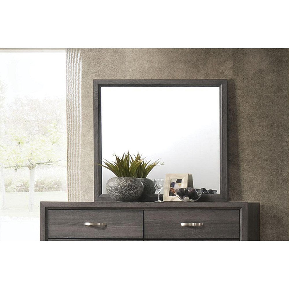 ACME Valdemar Mirror in Weathered Gray 27054