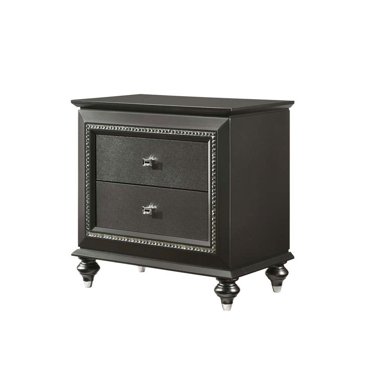 ACME Kaitlyn Nightstand, Metallic Gray 27283