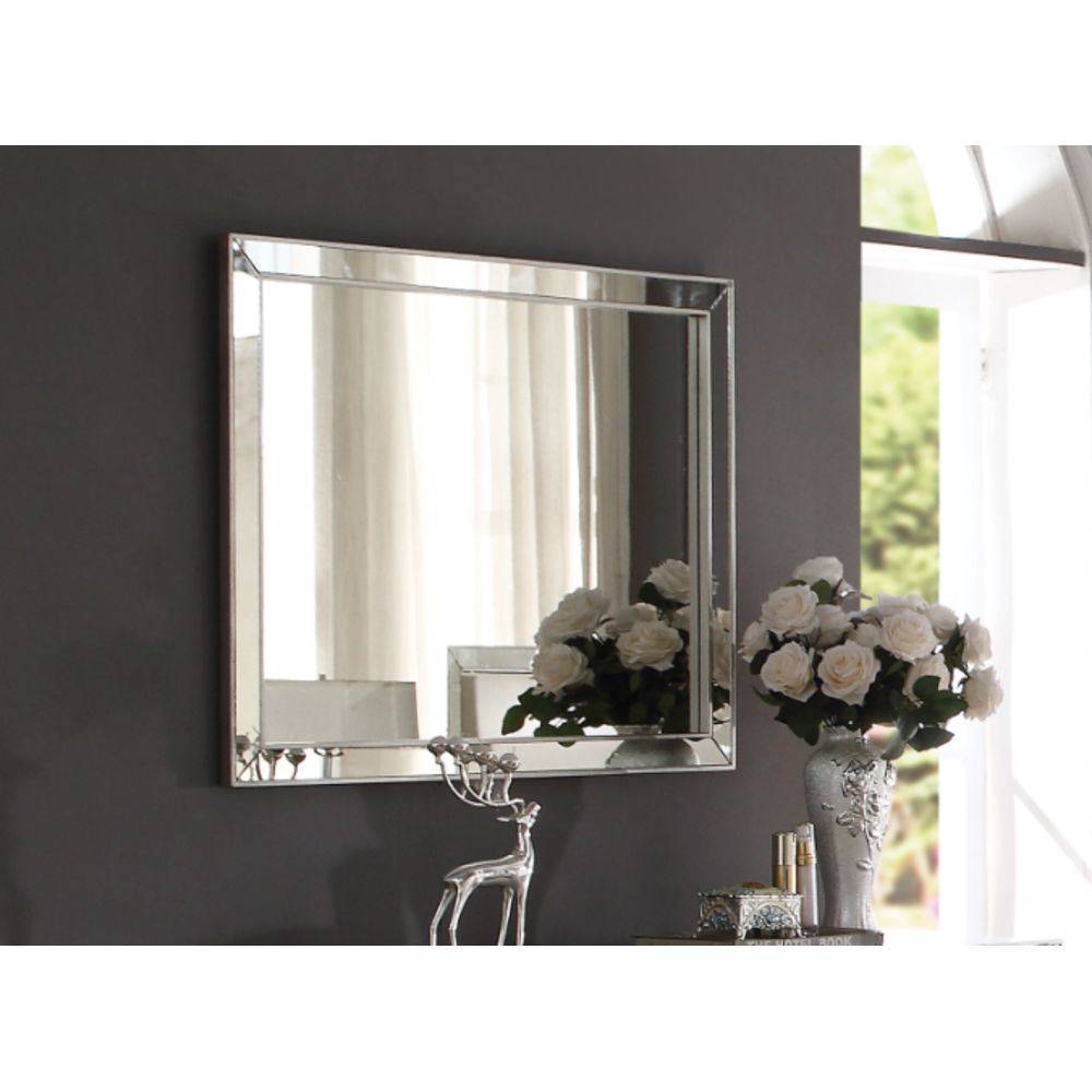 ACME Voeville II Mirror in Platinum 24844