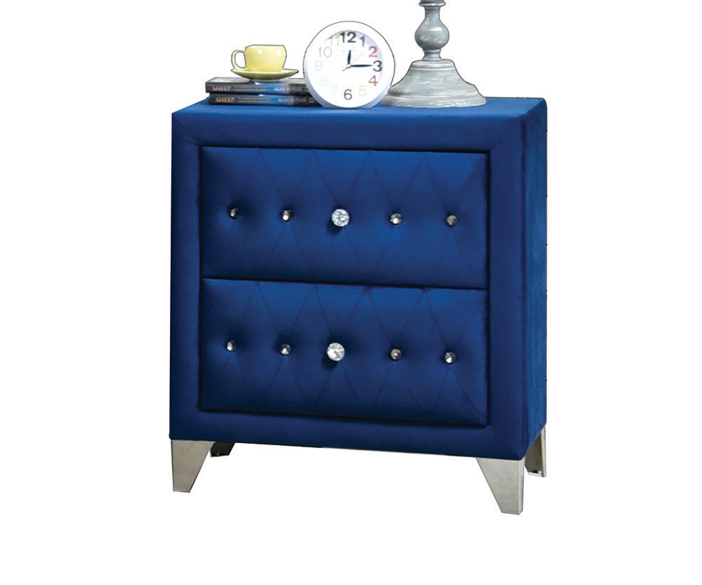 ACME Dante Nightstand, Blue Velvet 24223