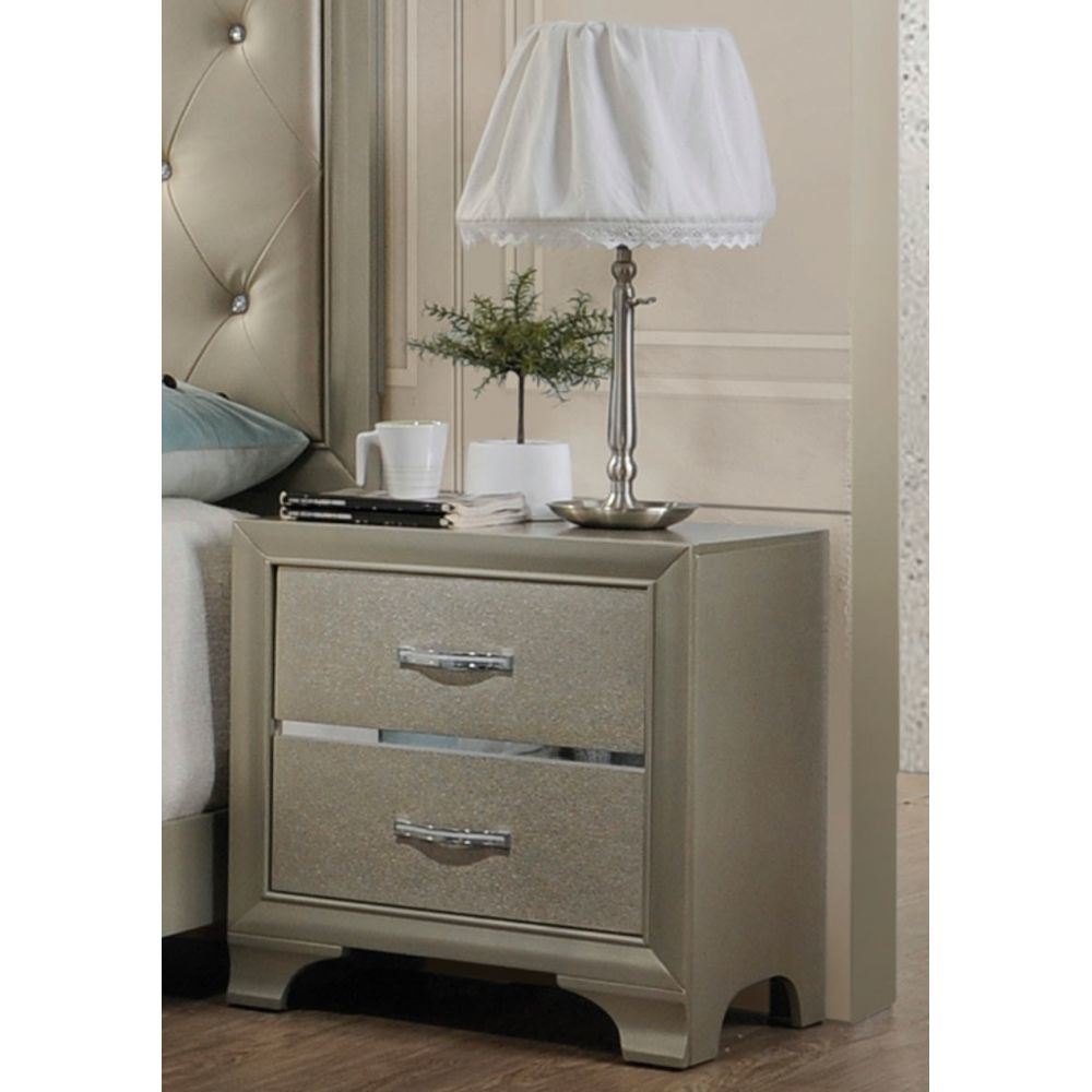 ACME Carine Nightstand in Champagne 26243