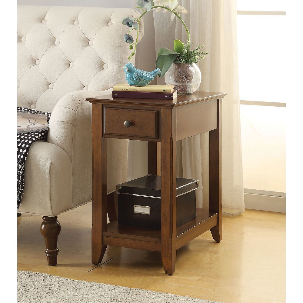 ACME Bertie Side Table in Walnut 82836