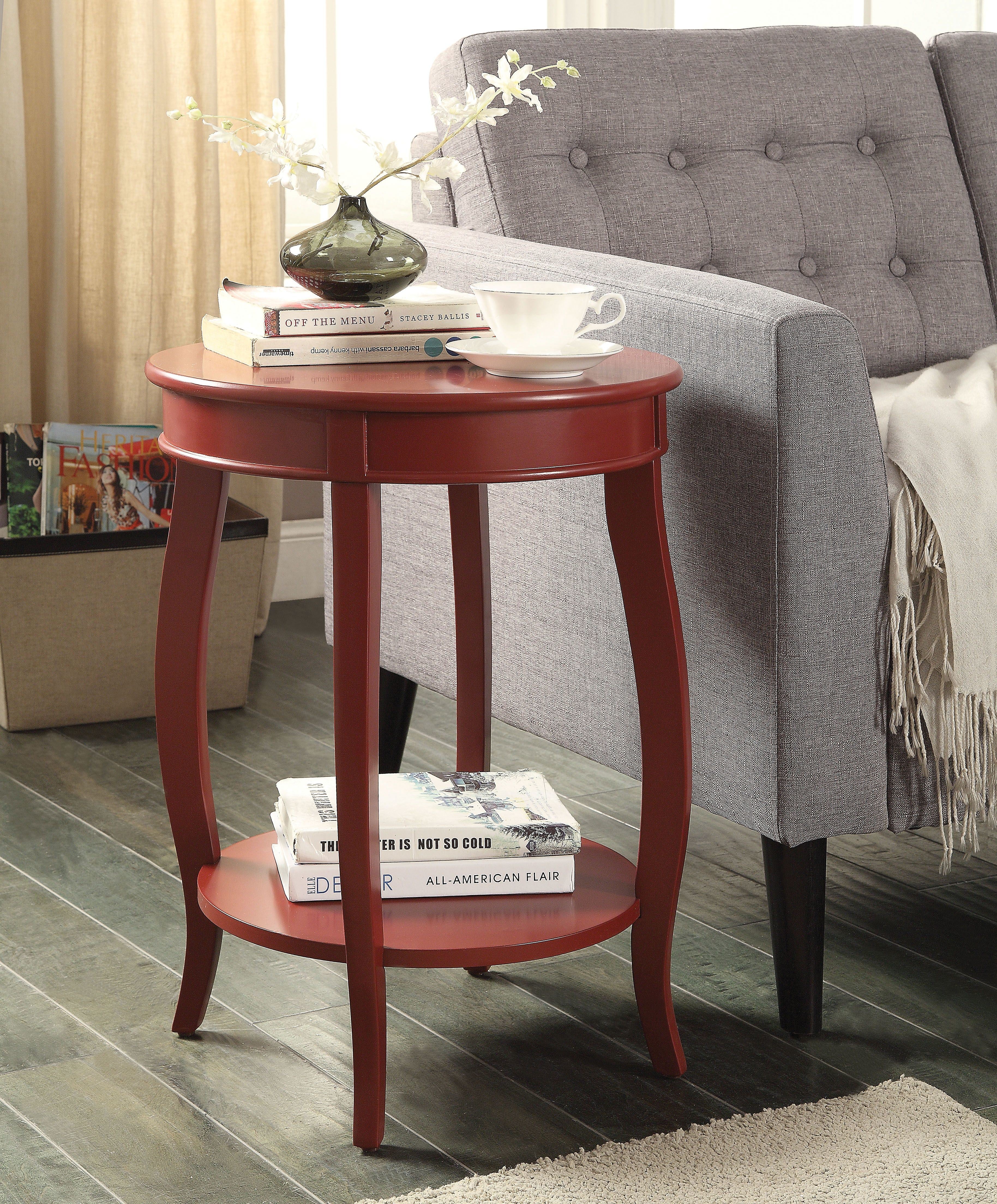 ACME Aberta Side Table in Red 82787