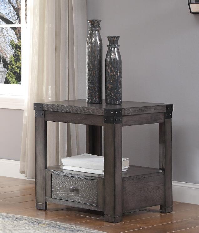 ACME Melville End Table, Ash Gray 87102