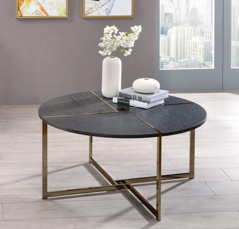 ACME Bromia Coffee Table, Black & Champagne 83005