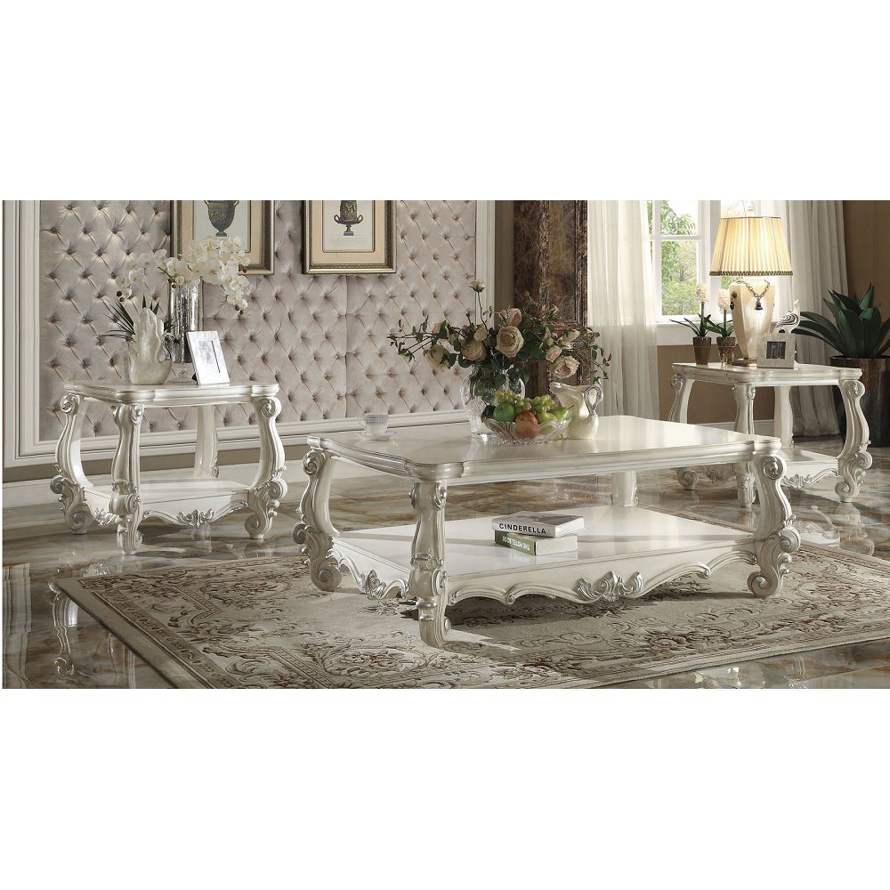 ACME Versailles Coffee Table in Bone White 82123