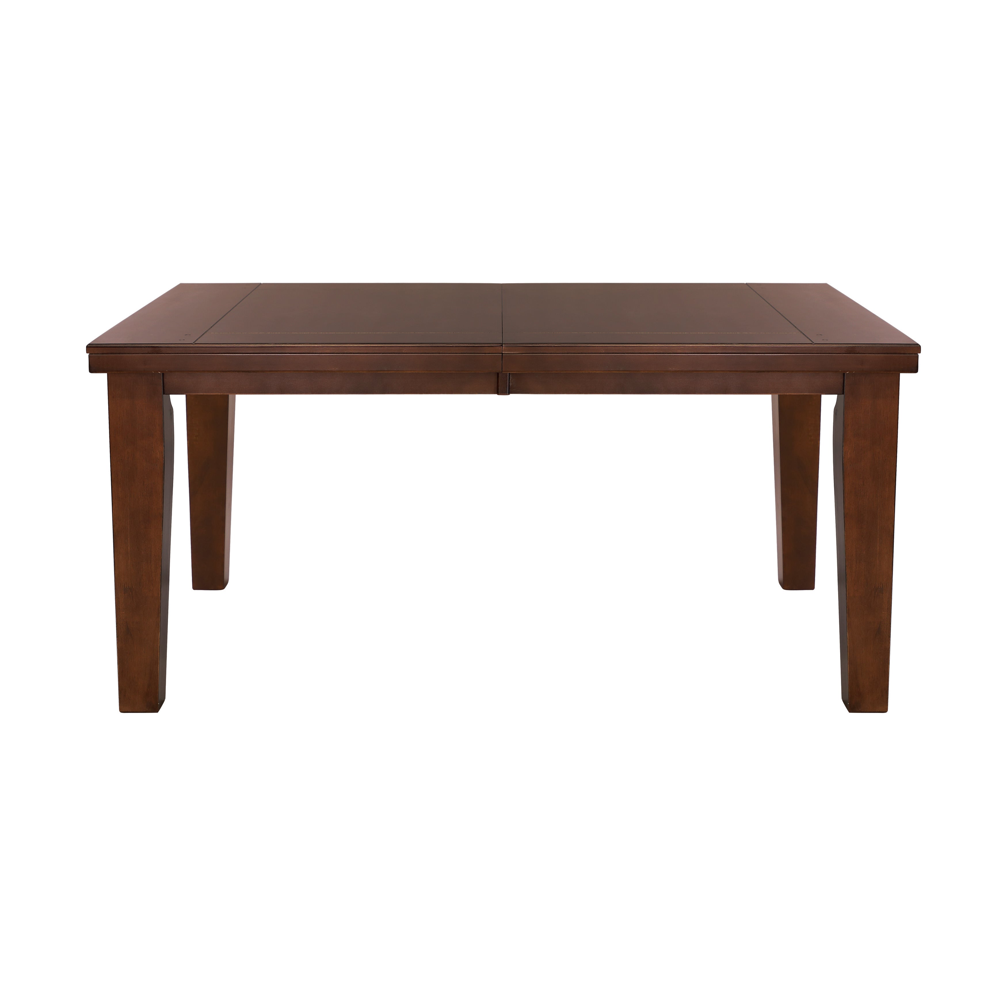 Dark Oak Finish Rectangular 1pc Dining Table with Self-Storing Extension Leaf Wooden Simple Dining Furniture