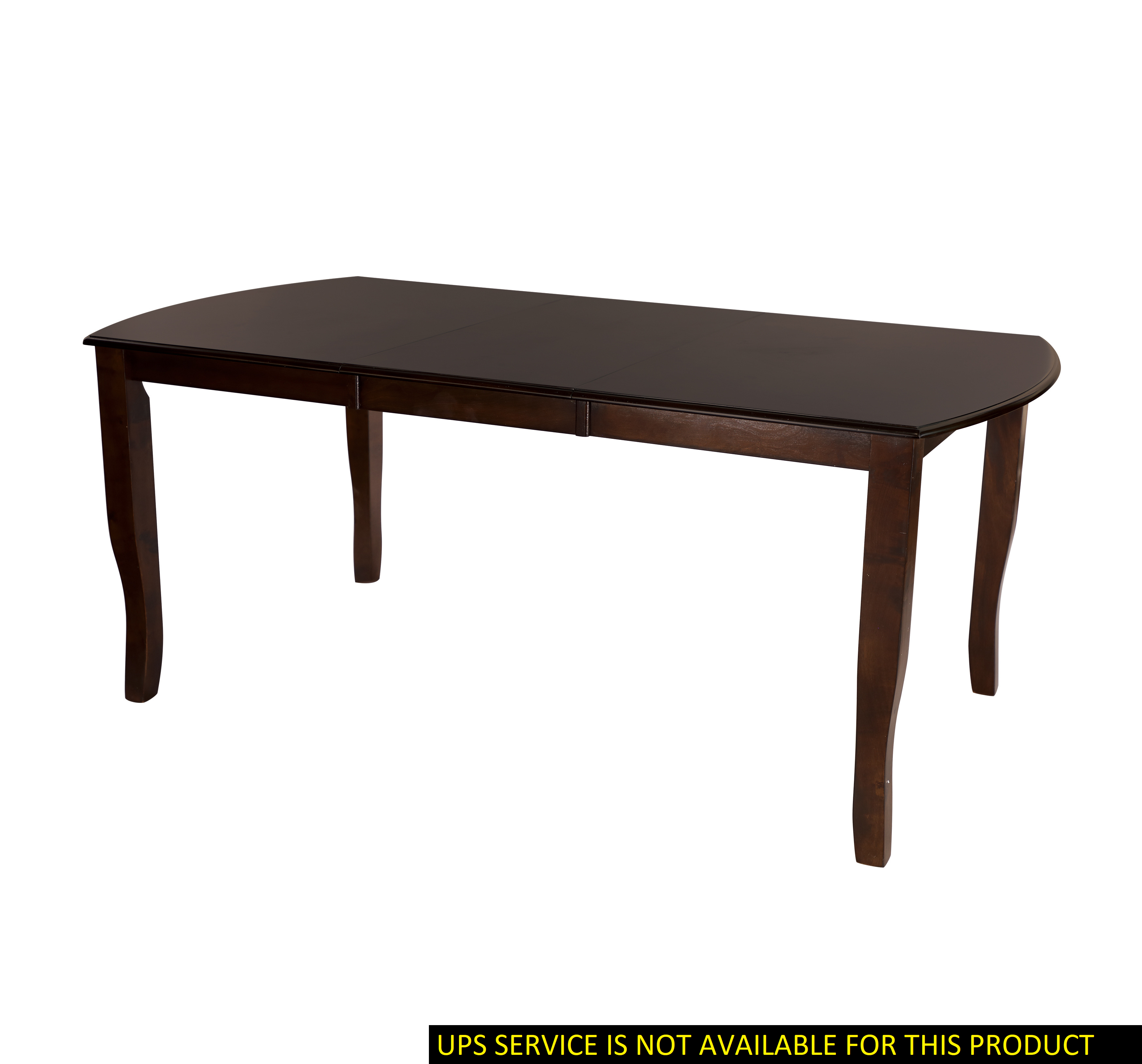 Dark Cherry Finish Simple Design 1pc Dining Table with Separate Extension Leaf Mango Veneer Wood Dining Furniture