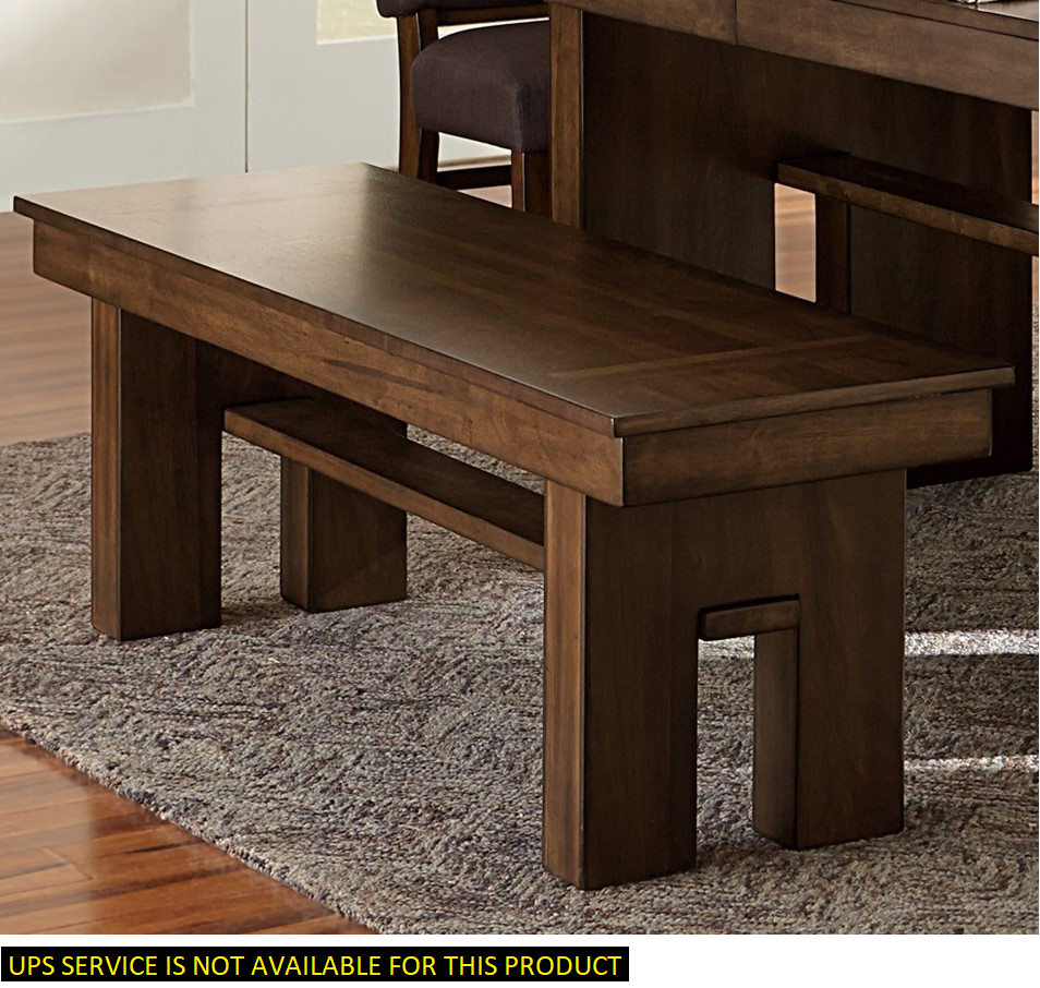 Transitional Walnut Finish Wooden Bench 1pc Casual Contemporary Dining Furniture