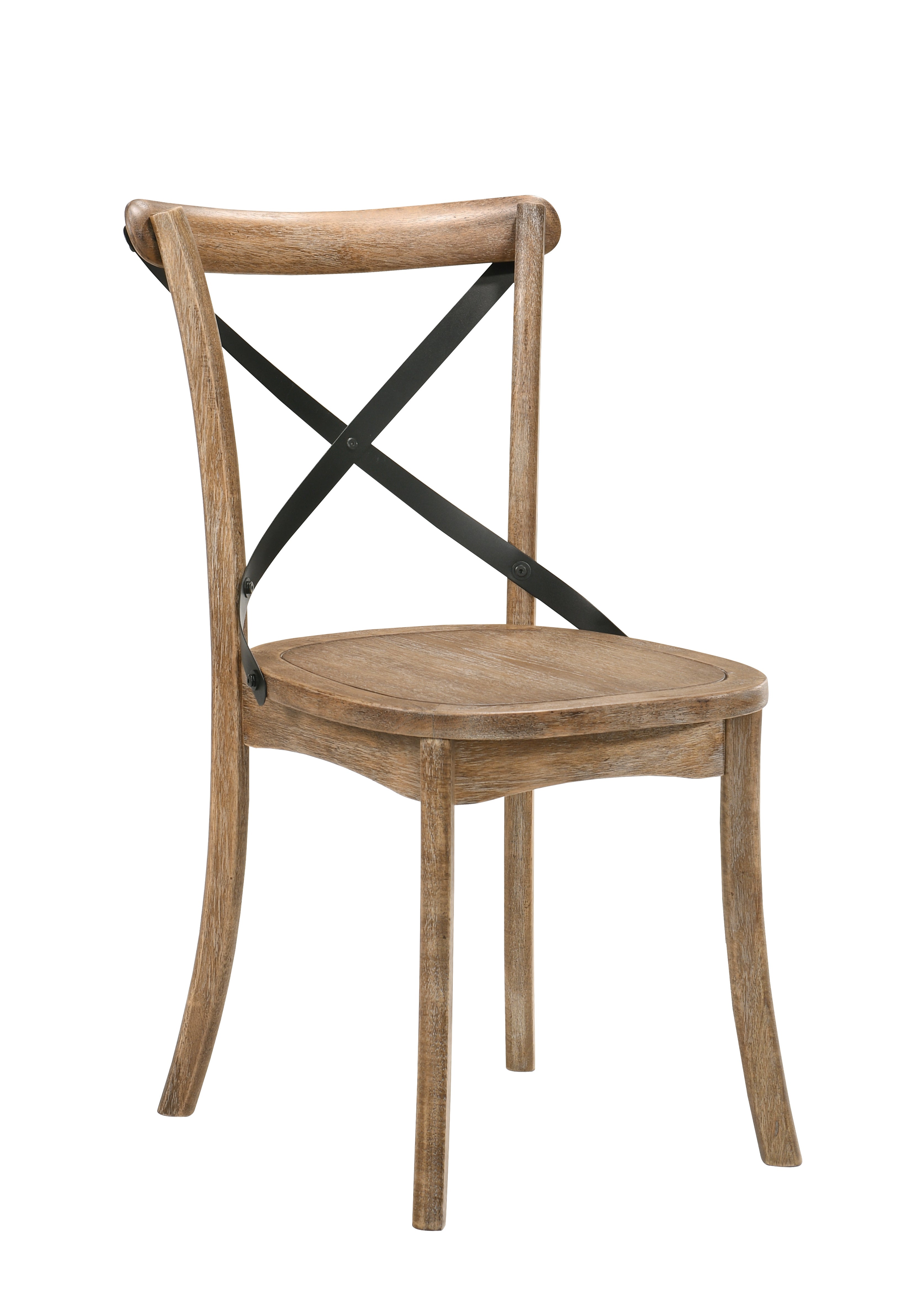 ACME Kendric Side Chair (Set-2), Rustic Oak 71777