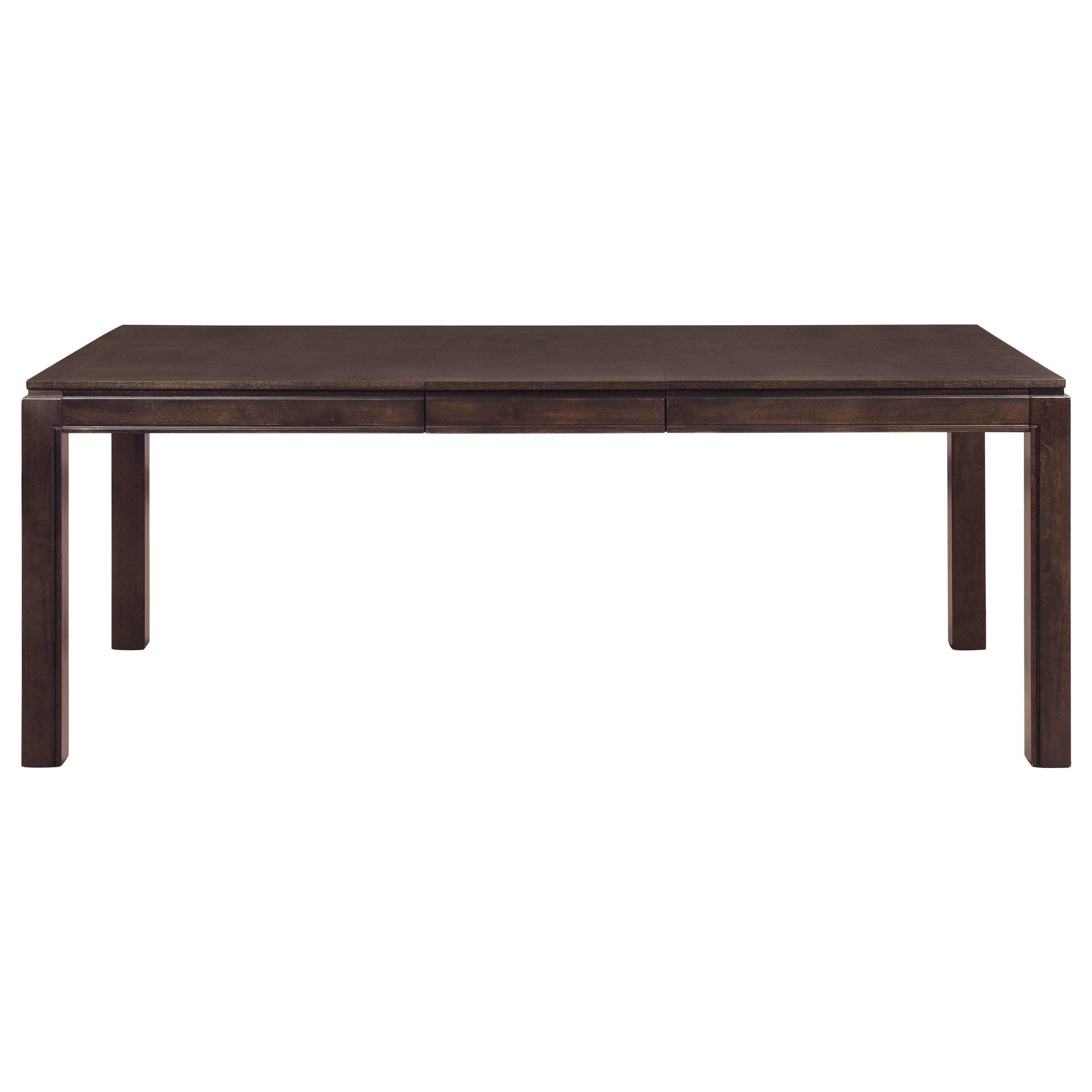 Contemporary Design Dark Brown Finish 1pc Dining Table with Separate Extension Leaf Wooden Dining Furniture