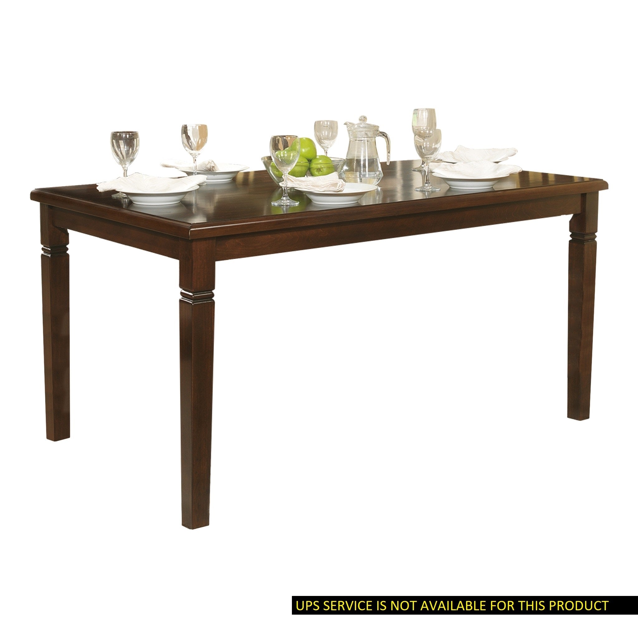 Espresso Finish Transitional Style 1pc Dining Table Oak Veneer Wood Casual Dining Room Furniture