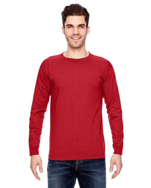 Adult 6.1 oz.; 100% Cotton Long Sleeve T-Shirt - ASH - S