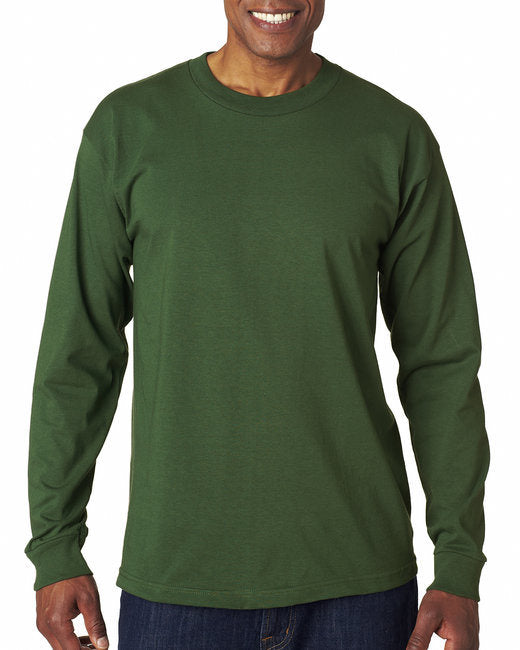 Adult 6.1 oz.; 100% Cotton Long Sleeve T-Shirt - ASH - S