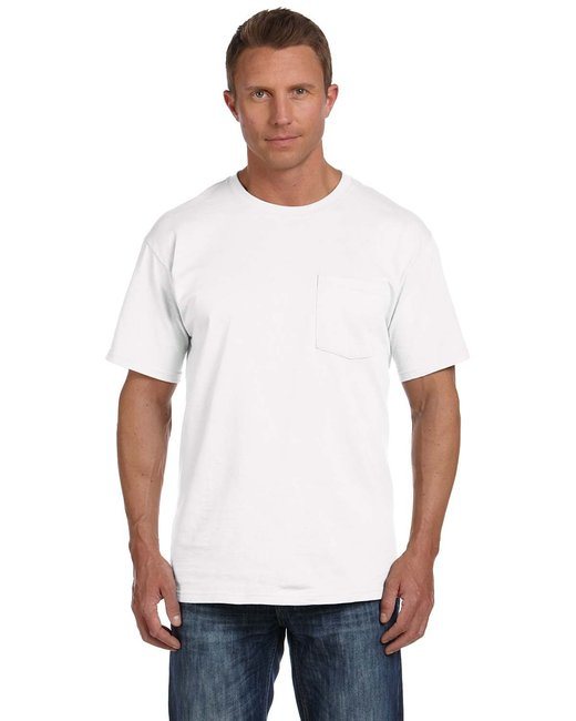 Adult HD Cotton™ Pocket T-Shirt - WHITE - S