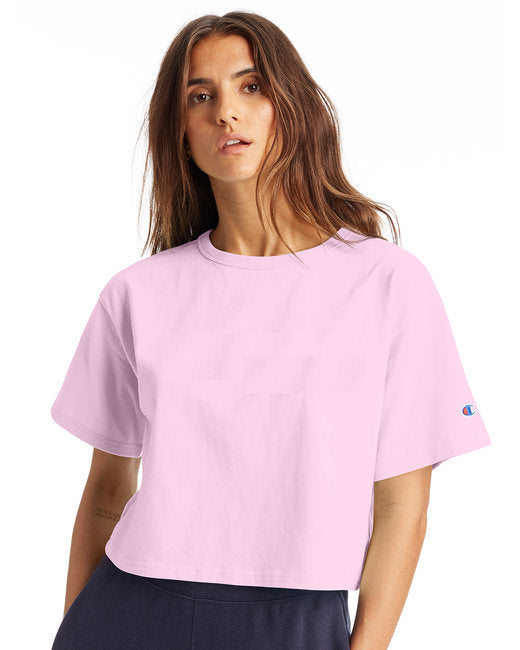 Ladies' Cropped Heritage T-Shirt - BLACK - XS