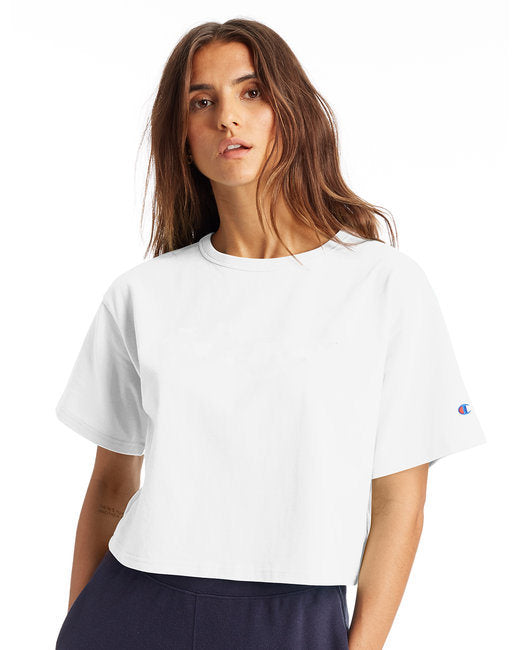 Ladies' Cropped Heritage T-Shirt - BLACK - XS