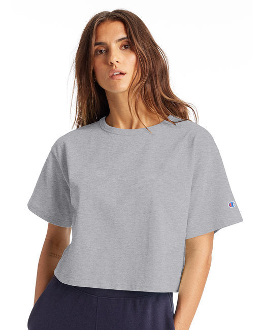 Ladies' Cropped Heritage T-Shirt - BLACK - XS