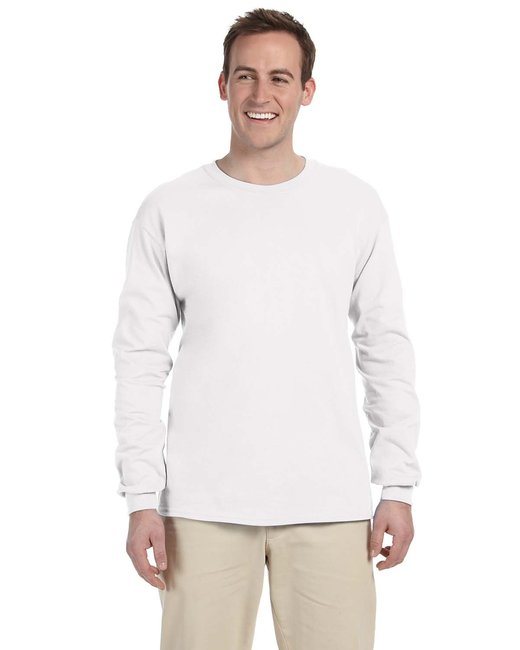 Adult HD Cotton™ Long-Sleeve T-Shirt - WHITE - S