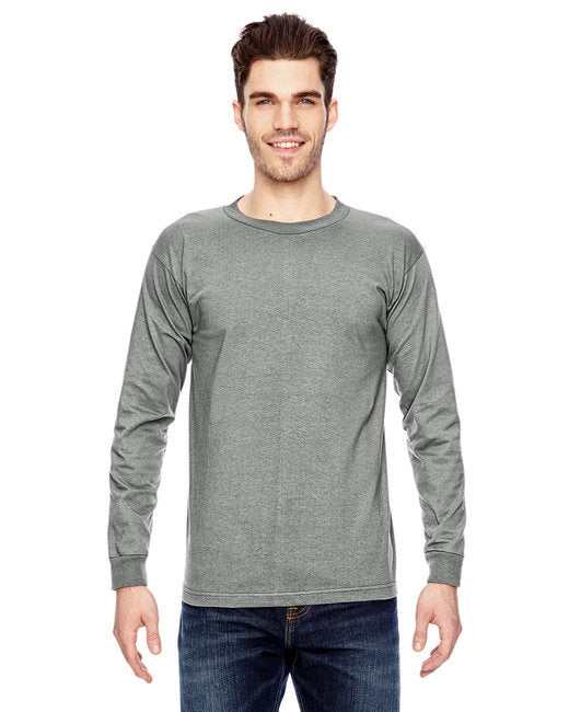 Adult 6.1 oz.; 100% Cotton Long Sleeve T-Shirt - ASH - S