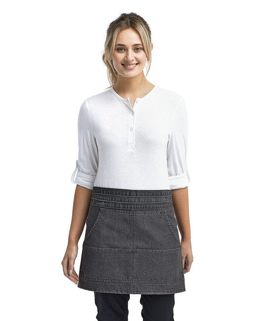 Unisex Jeans Stitch Denim Waist Apron - BLACK DENIM - OS