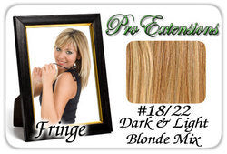 #18/22 Dark Blonde w/ Highlights Pro Fringe Clip In Bangs