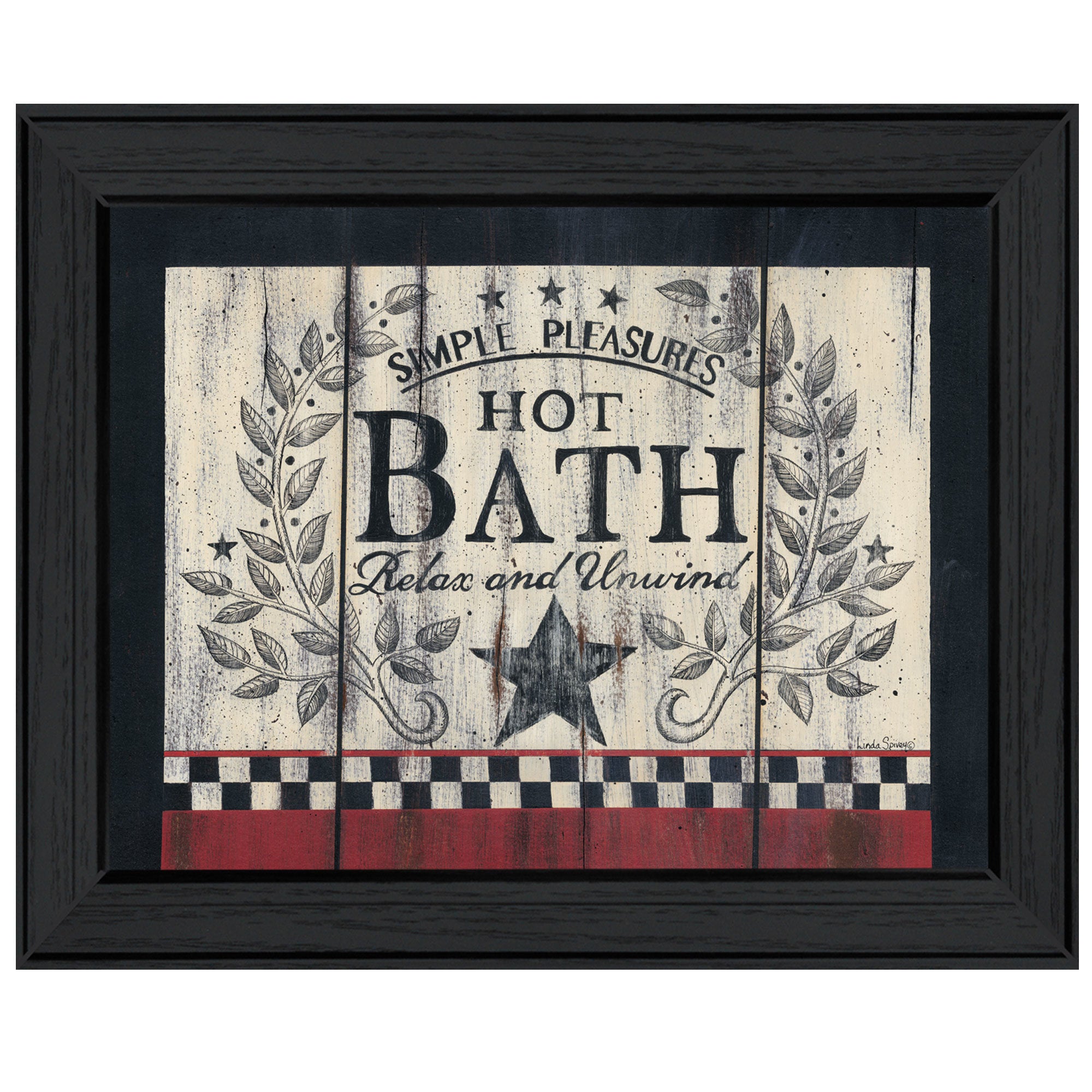 "Hot Bath" by Linda Spivey, Ready to Hang Framed Print, Black Frame
