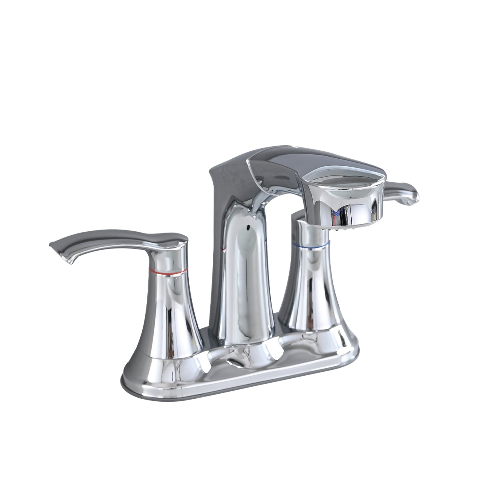 Bathroom Centerset Pull Out Chrome 4 Inch with Pull Down Sprayer Utility Sink Faucet