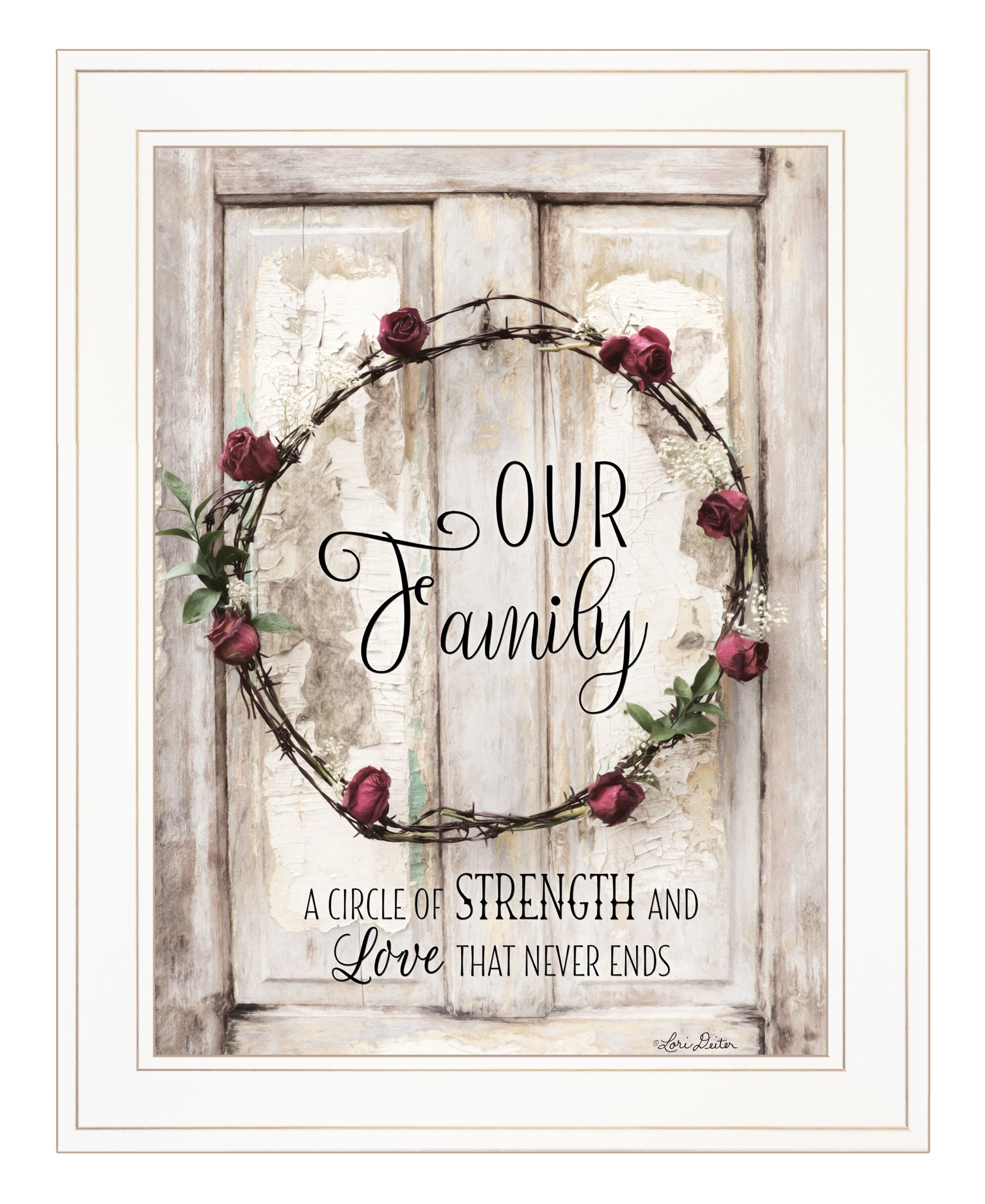 "Our Family" by Lori Deiter, Ready to Hang Framed Print, White Frame