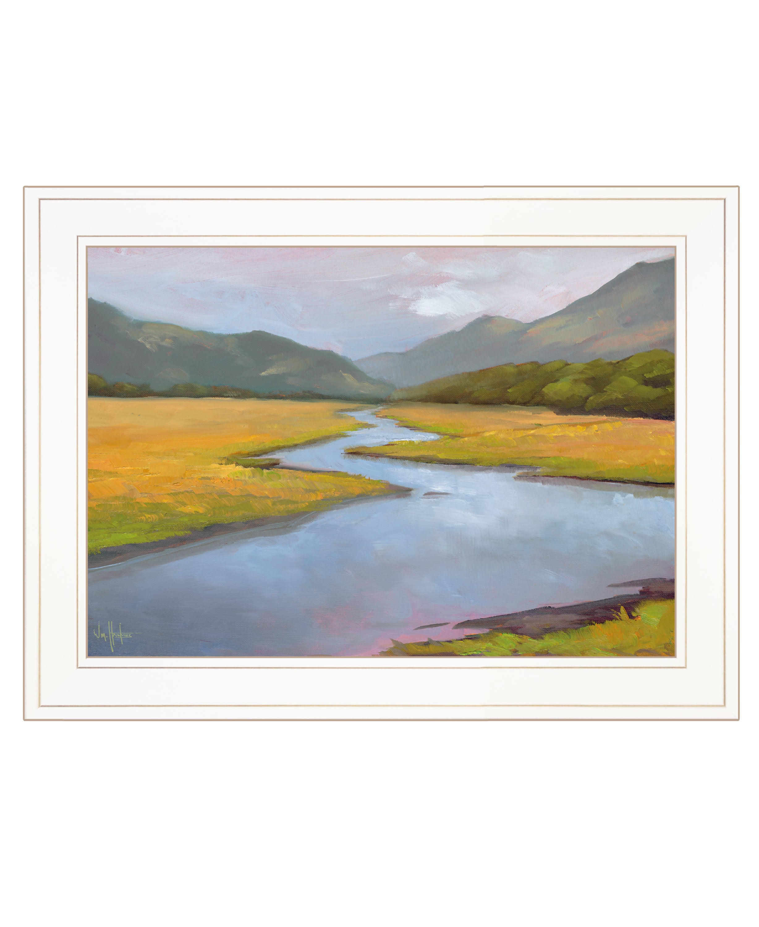 "La Historia De La Granja" by William Hawkins, Ready to Hang Framed Print, White Frame