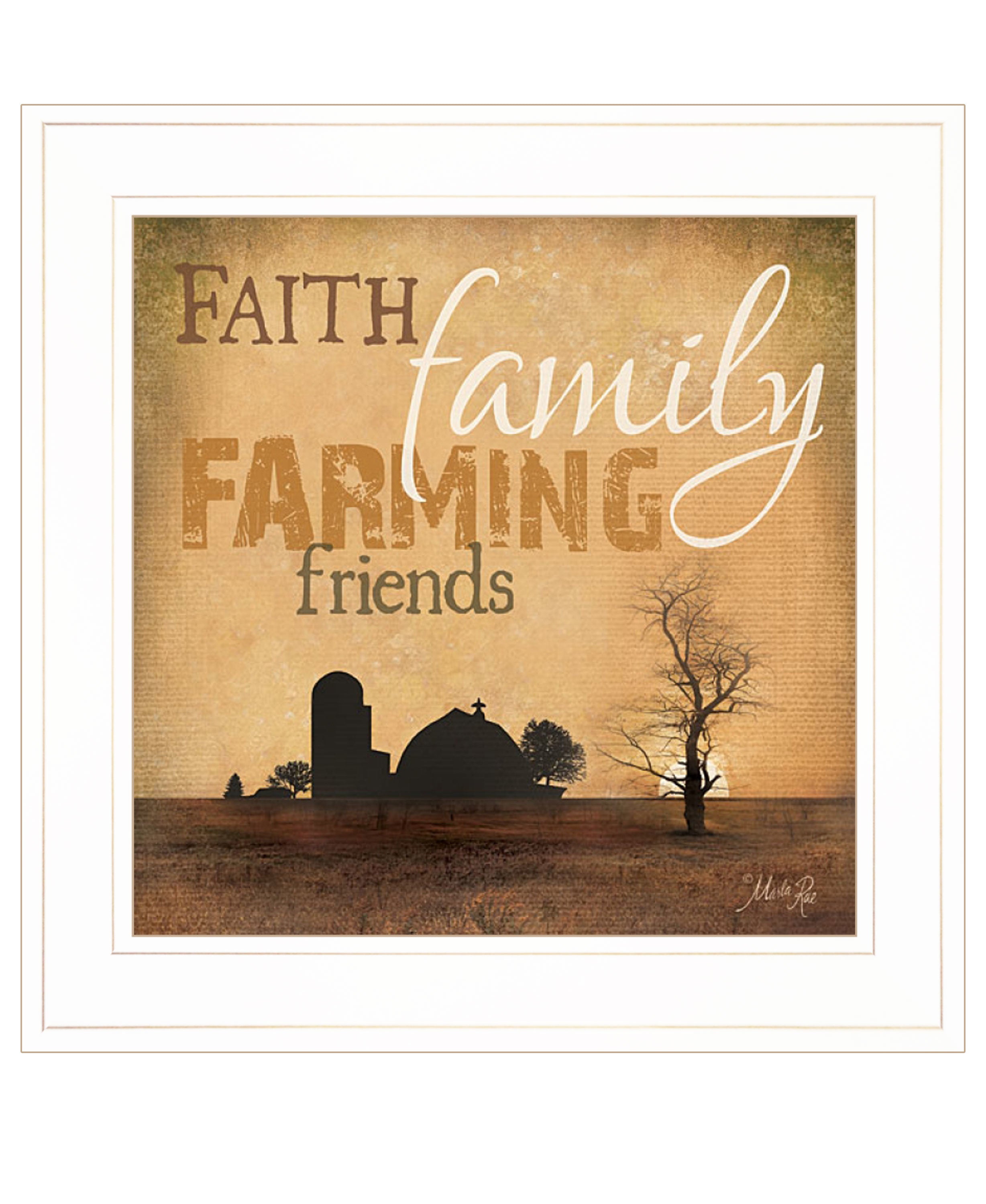 "Farming" by Marla Rae, Ready to Hang Framed Print, White Frame