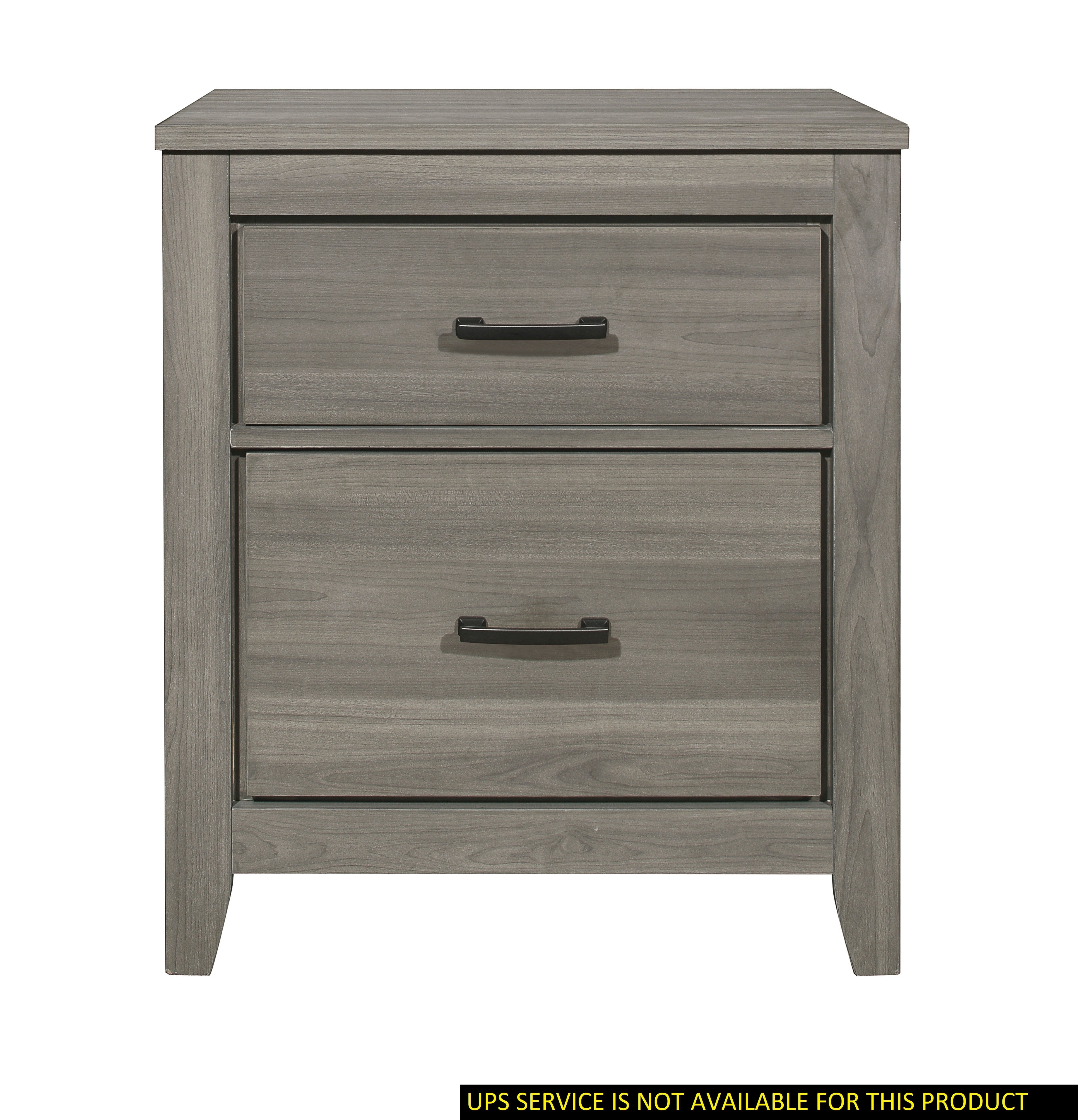 Dark Gray Finish Transitional Look 1pc Nightstand Industrial Rustic Modern Style Bedroom Furniture