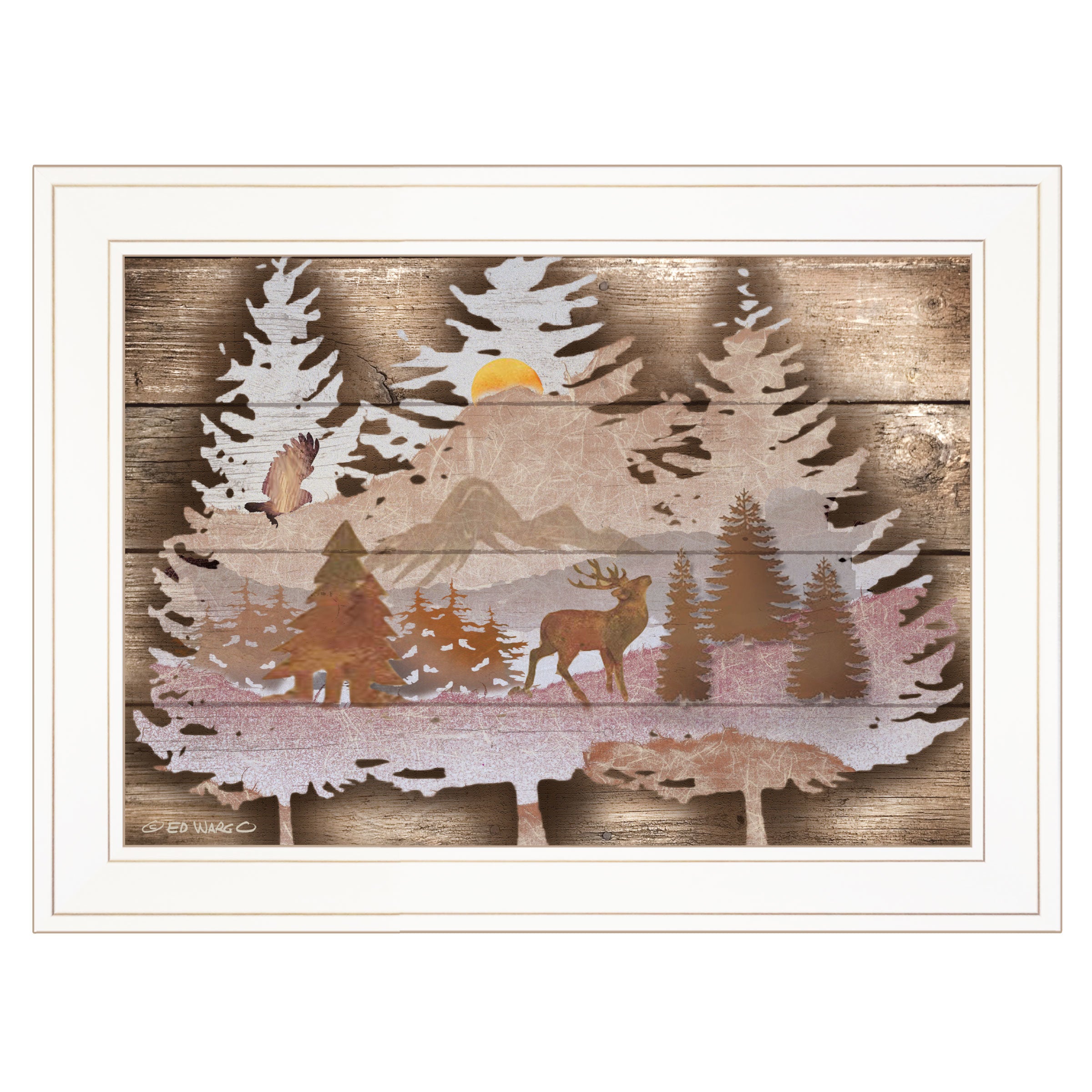 "Great Outdoors I" By Ed Wargo, Ready to Hang Framed Print, White Frame