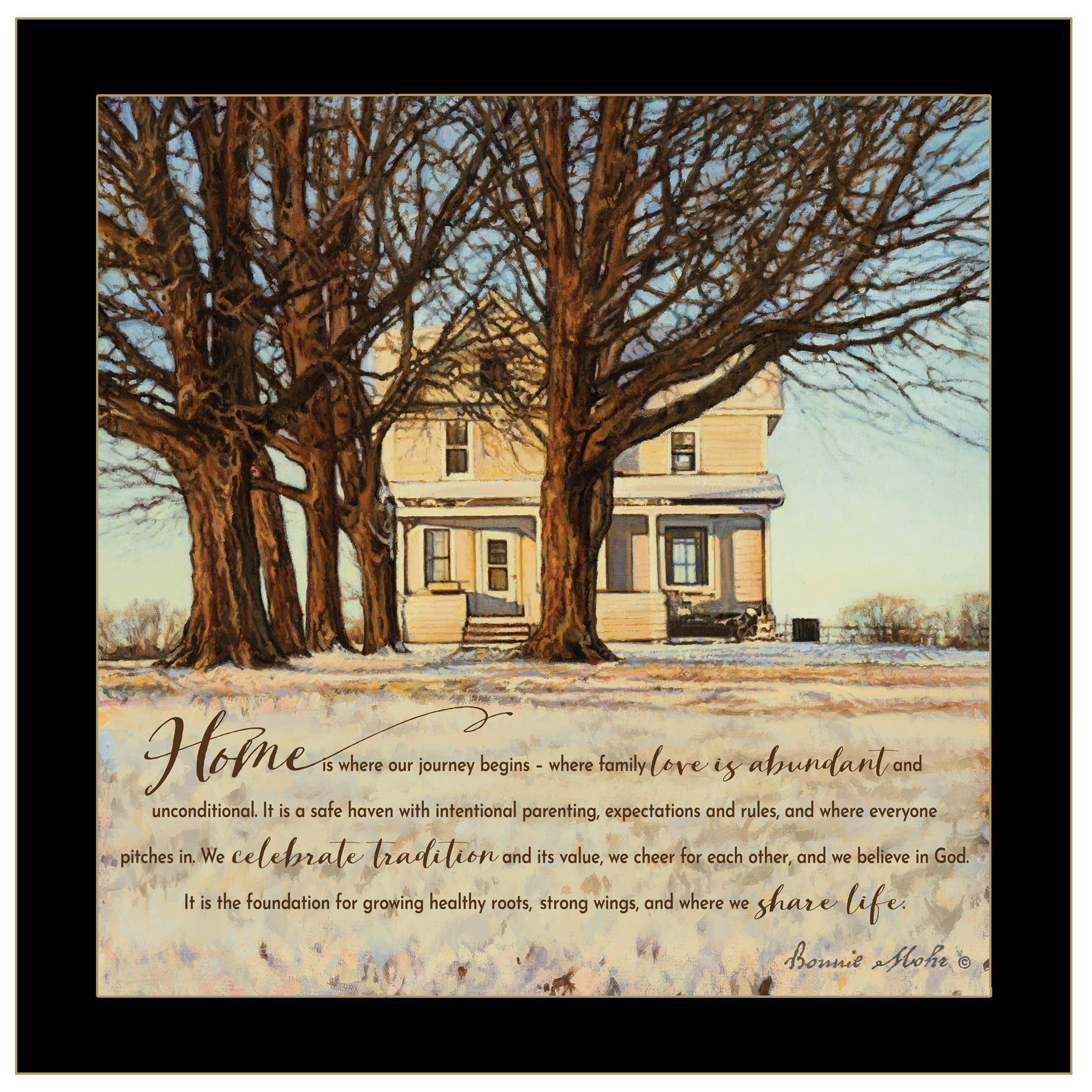 "Home" By Bonnie Mohr, Ready to Hang Framed Print, Black Frame