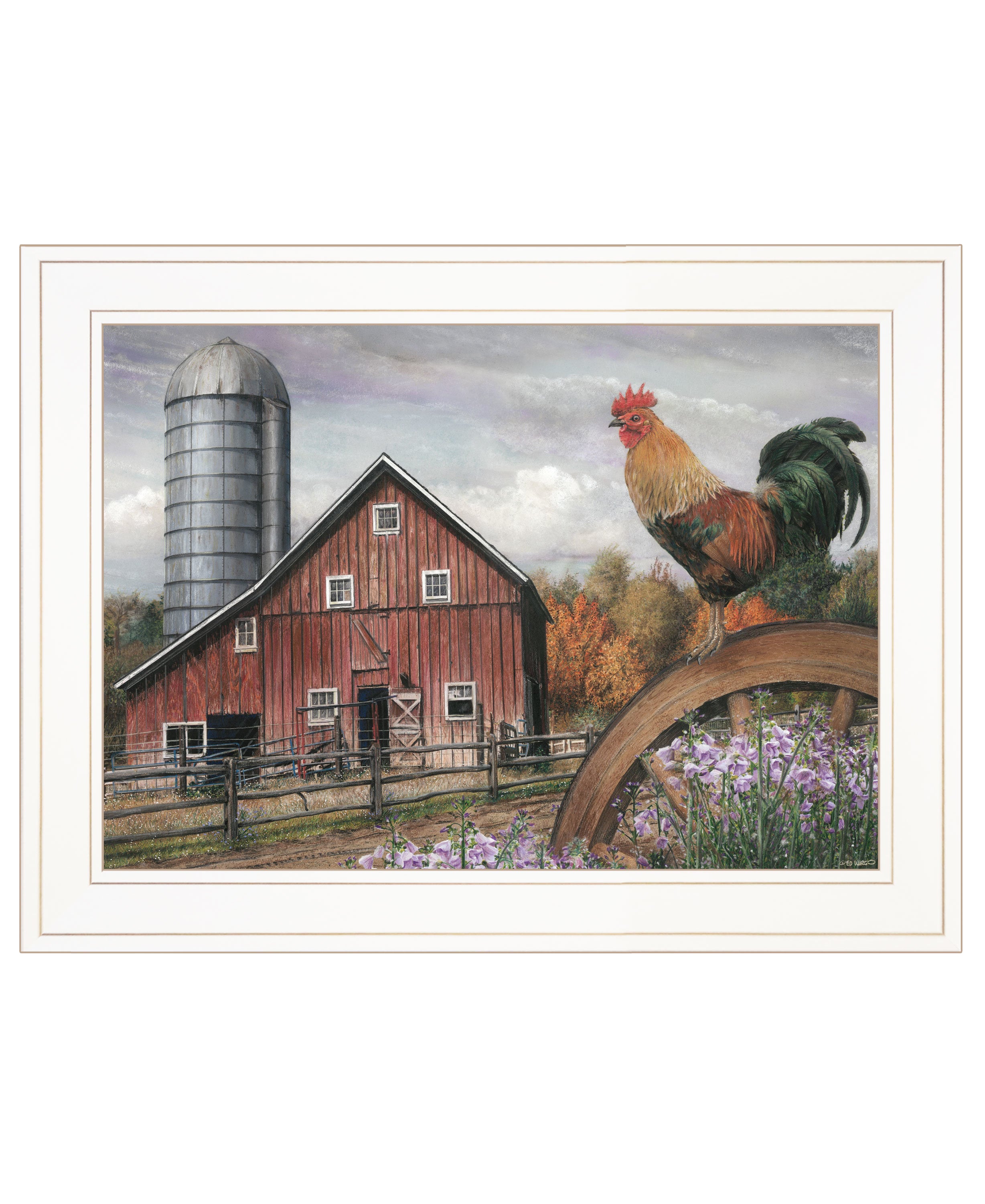 "Good Morning Vermont" by Ed Wargo, Ready to Hang Framed Print, White Frame