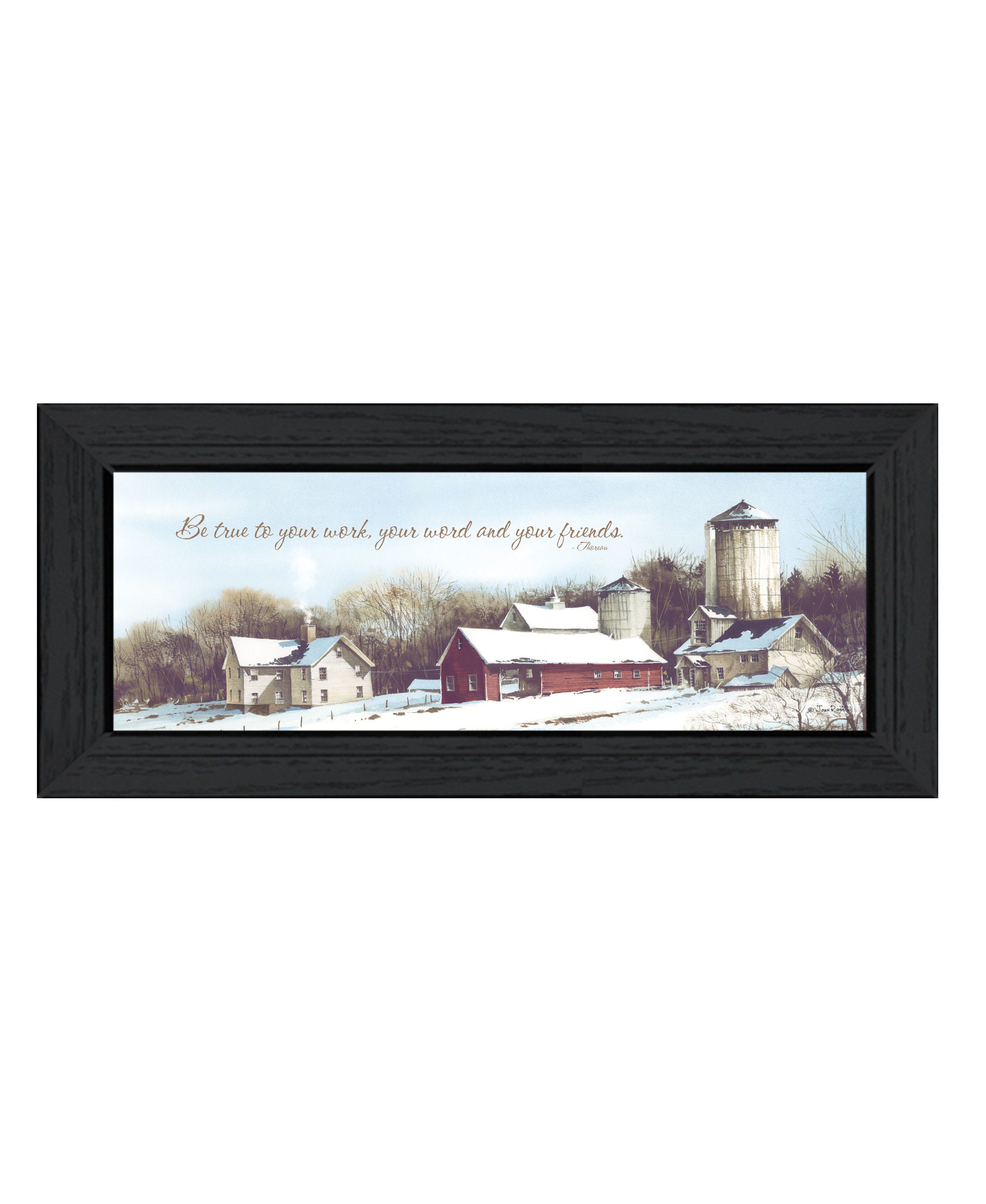 "Be True" by Artisan John Rossini, Ready to Hang Framed Print, Black Frame