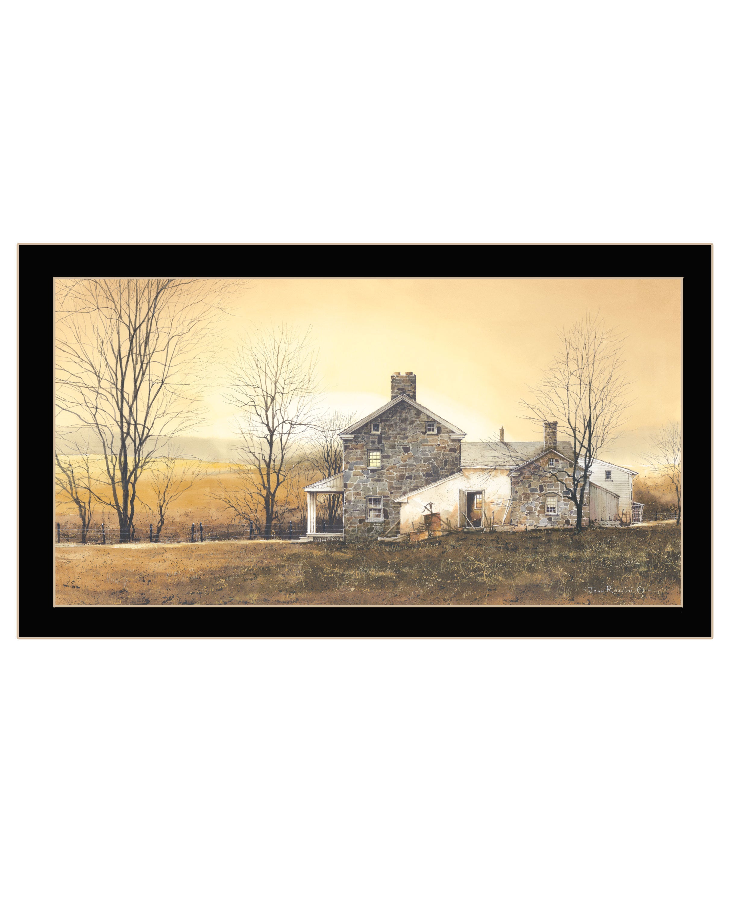 "Rising Early" by Artisan John Rossini, Ready to Hang Framed Print, Black Frame